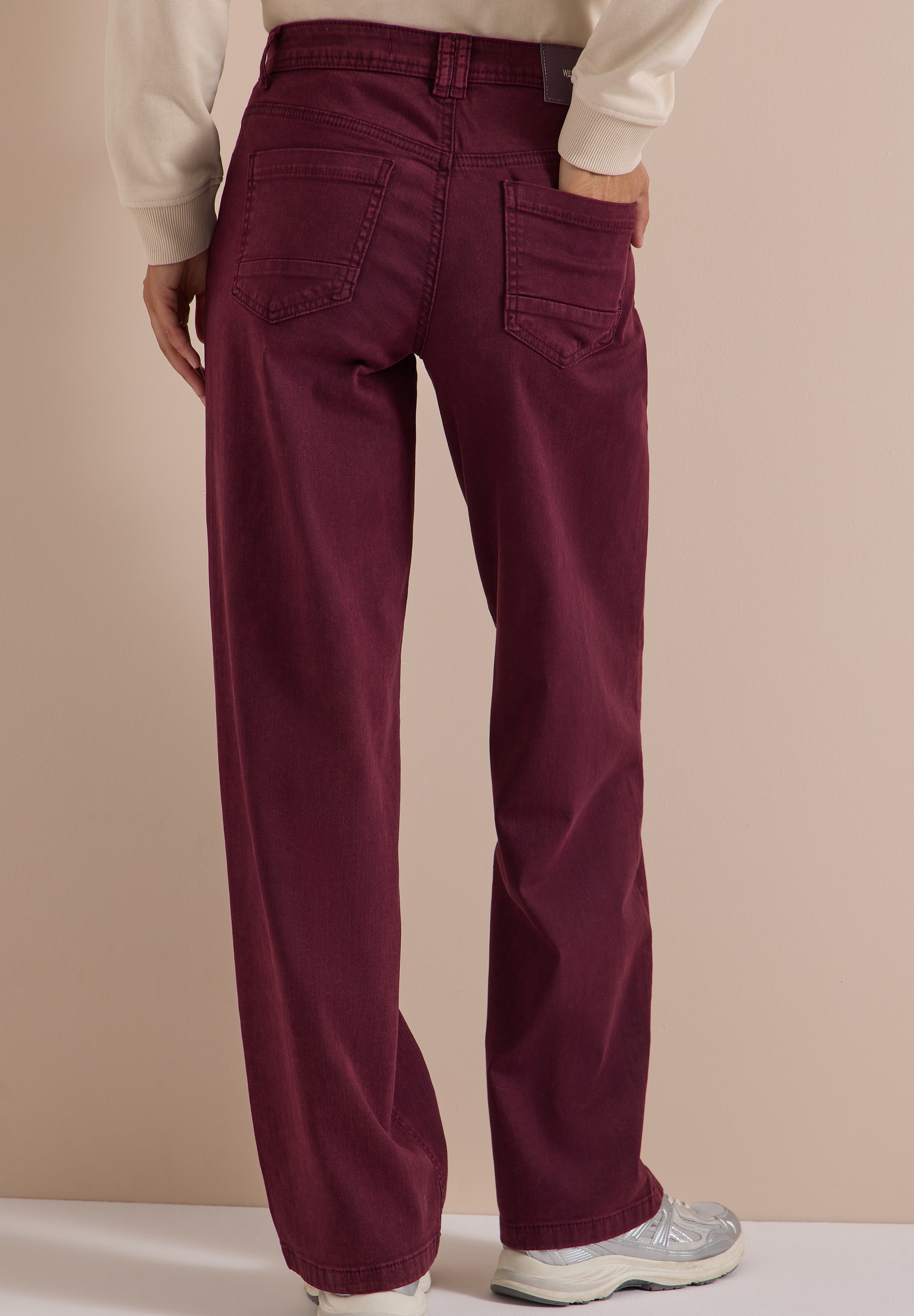 Cecil Loose-fit-Jeans »Sytel Neele Color« Denim im gefärbten Look mit weitem Bein