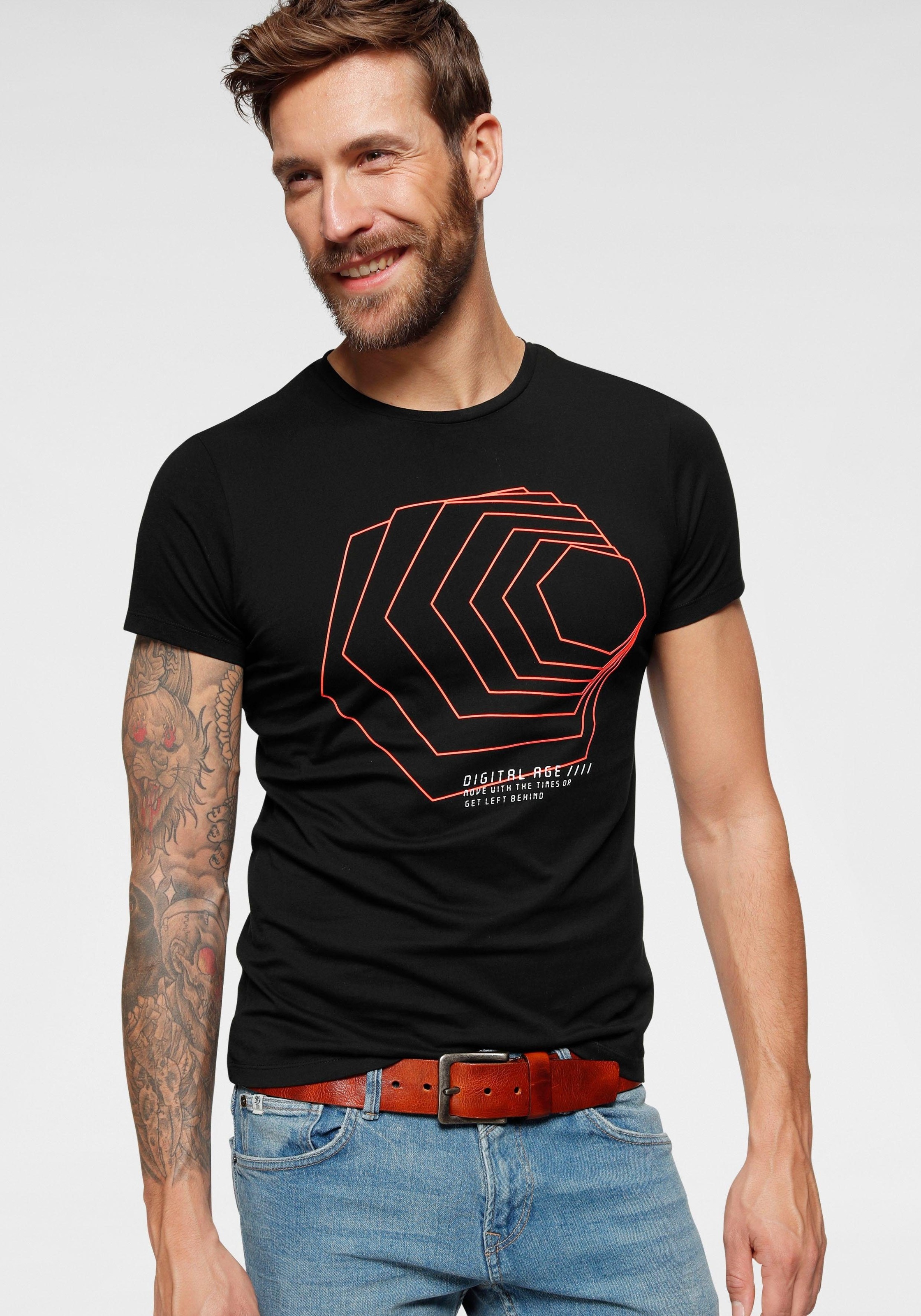 Image of Q/S by s.Oliver T-Shirt, mit Frontprint bei Ackermann Versand Schweiz