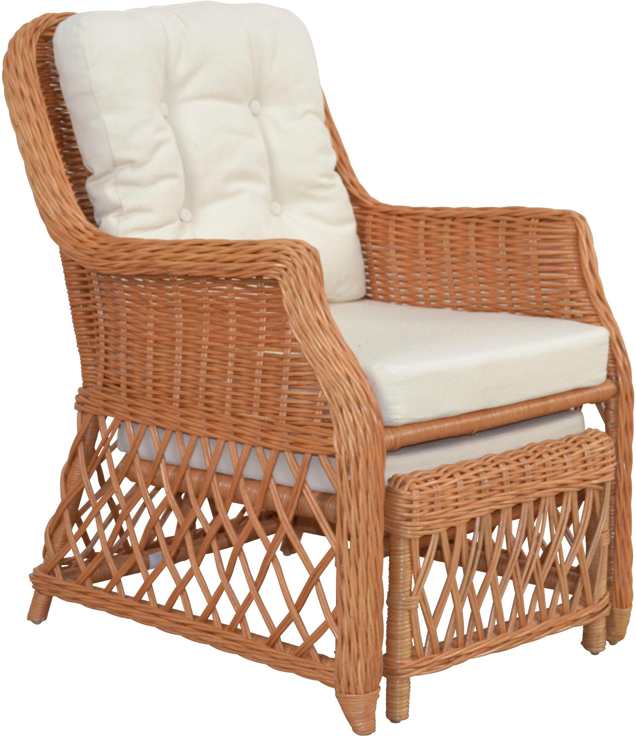 Home affaire Rattanstuhl, Handarbeit, Masse (B/T/H): (67/75/91)