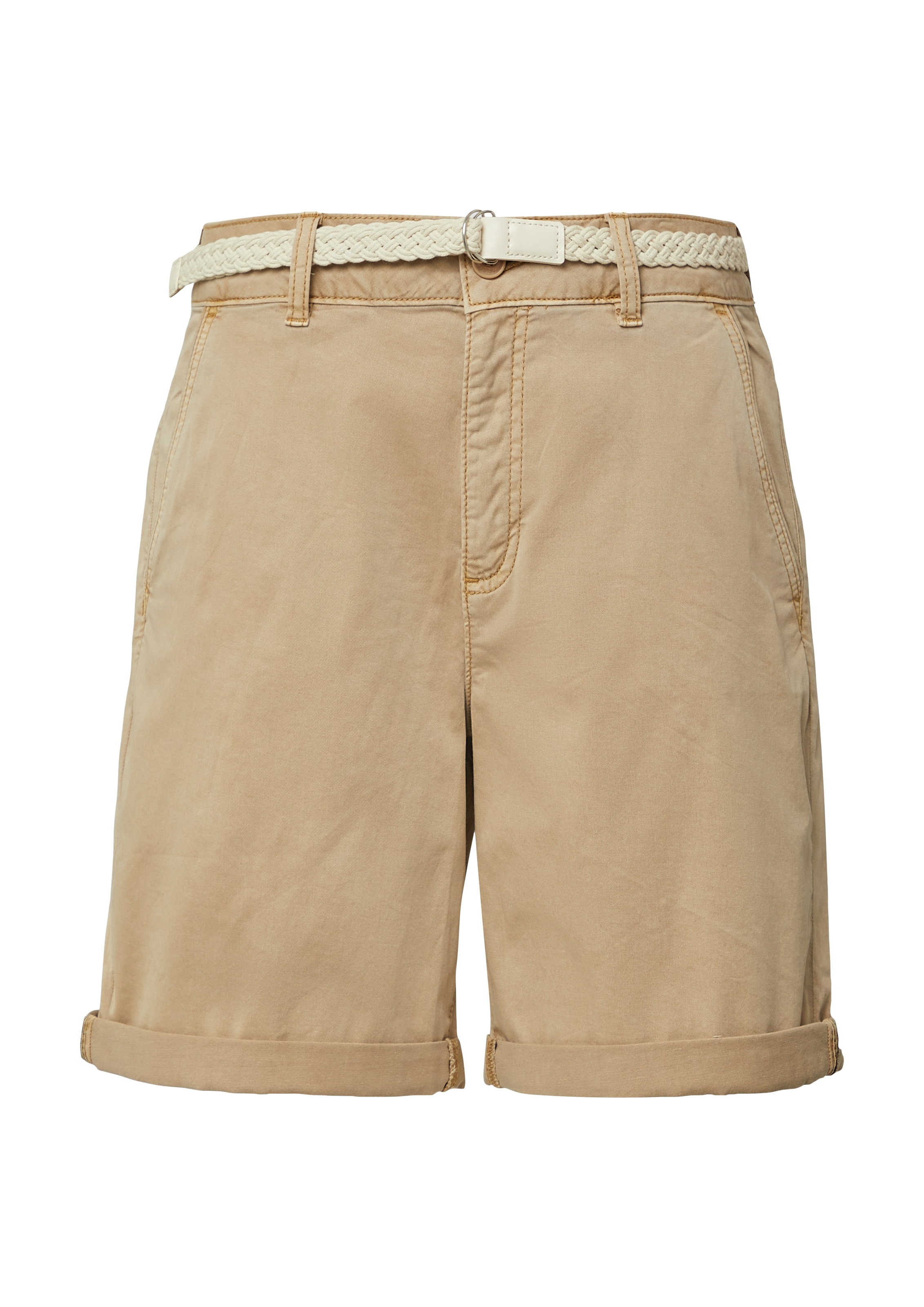 s.Oliver Chinoshorts, Sommerhose mit geflochtenem Gürtel