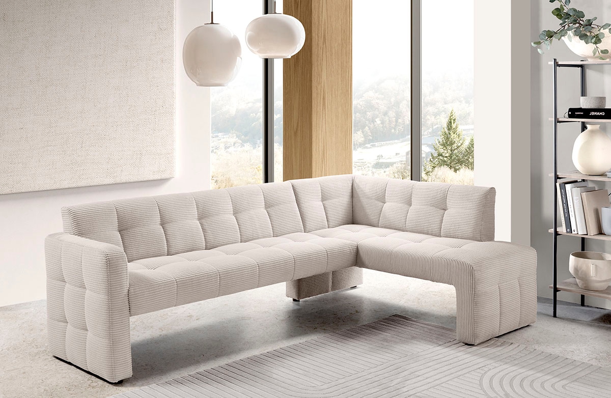 exxpo - sofa fashion Essbank »Barista, bequem und elegant, hohe Bodenfreiheit,« Eckbank Barista bequem und elegant, hochwertige Detailverarbeitung