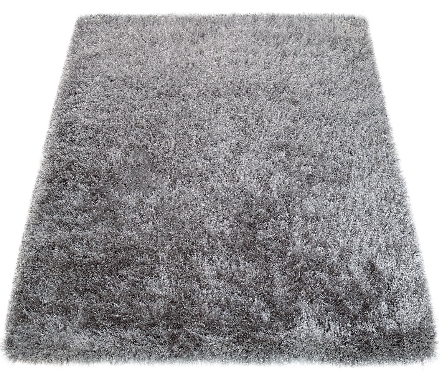 Image of Paco Home Hochflor-Teppich "Glamour 300" rund 70 mm Höhe Uni Farben, mit weichem Glanz Garn, ideal im Wohnzimmer & Schlafzimmer