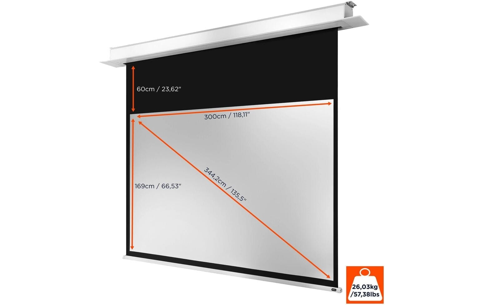 Celexon Deckeneinbauleinwand »Motor Professional Plus 300x169cm«
