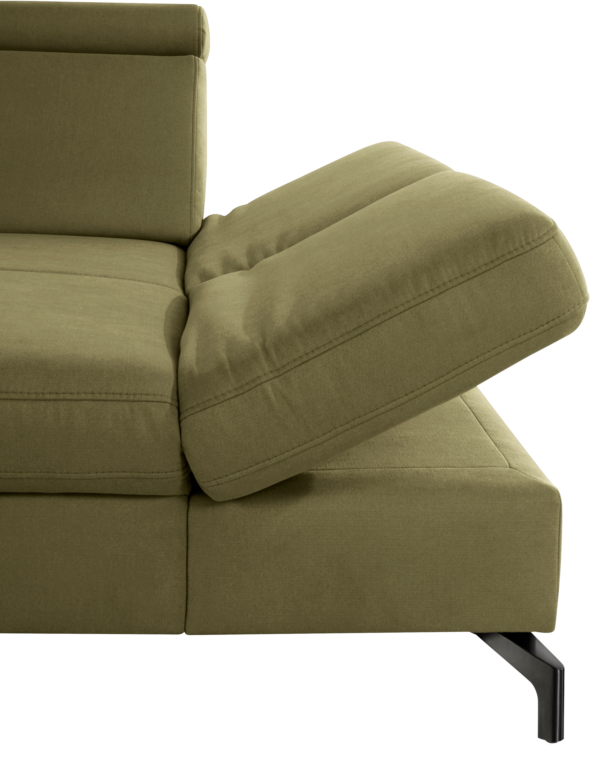 sit&more Ecksofa »Brisbane L-Form«, Fusshöhe 12 cm, inklusive Sitztiefen-, Armteil- und Kopfteilverstellung