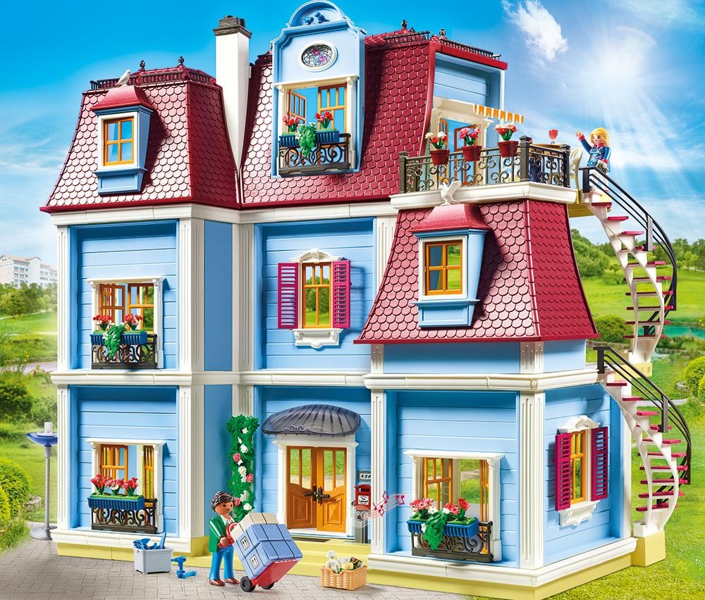Playmobil® Konstruktions-Spielset »Mein Grosses Puppenhaus (70205), Dollhouse«, (592 St.), Made in Germany
