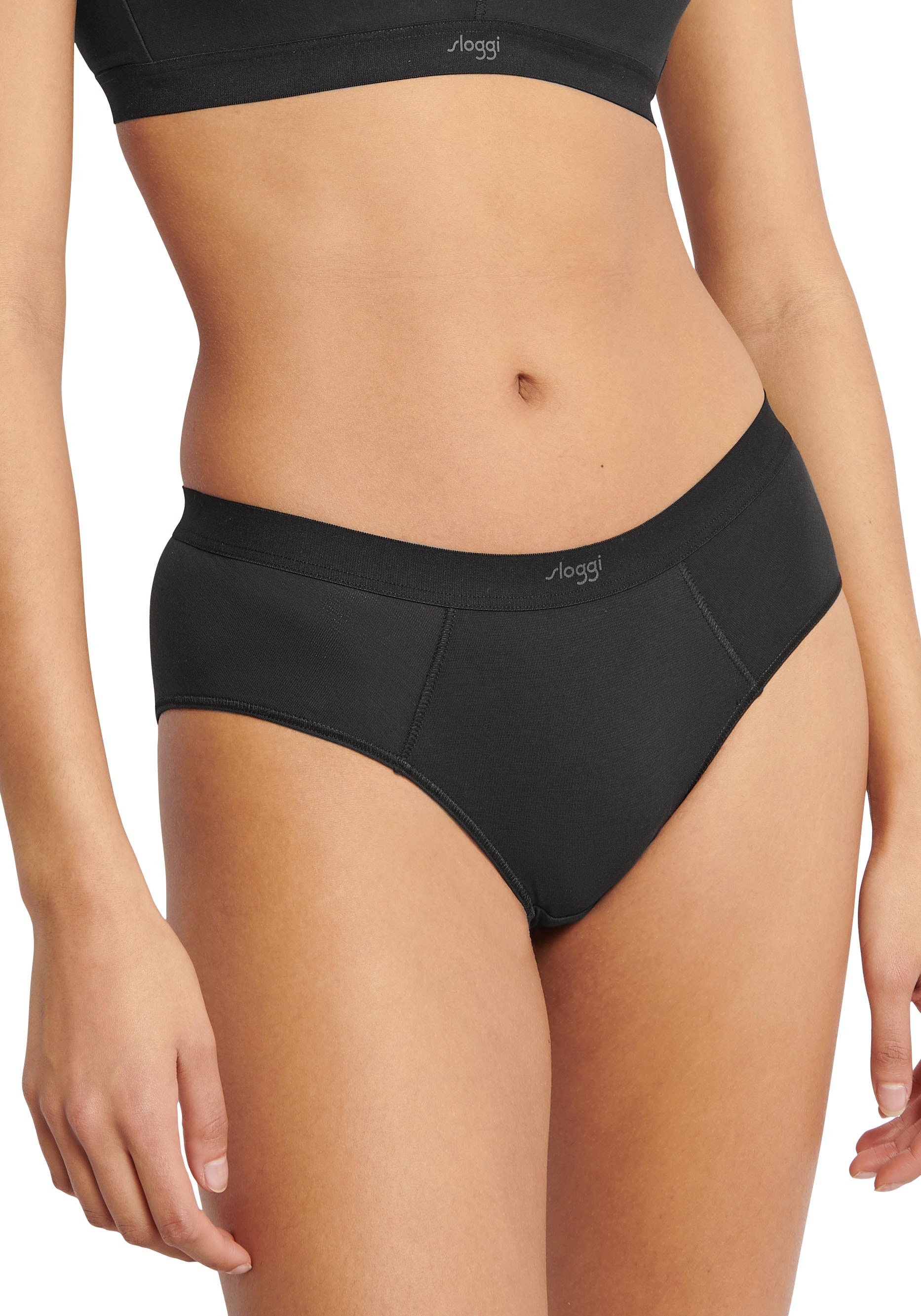 sloggi Hipster »EVER Ease«, (2er Pack), temperaturausgleichend, Logo-Bund, weich, elastisch
