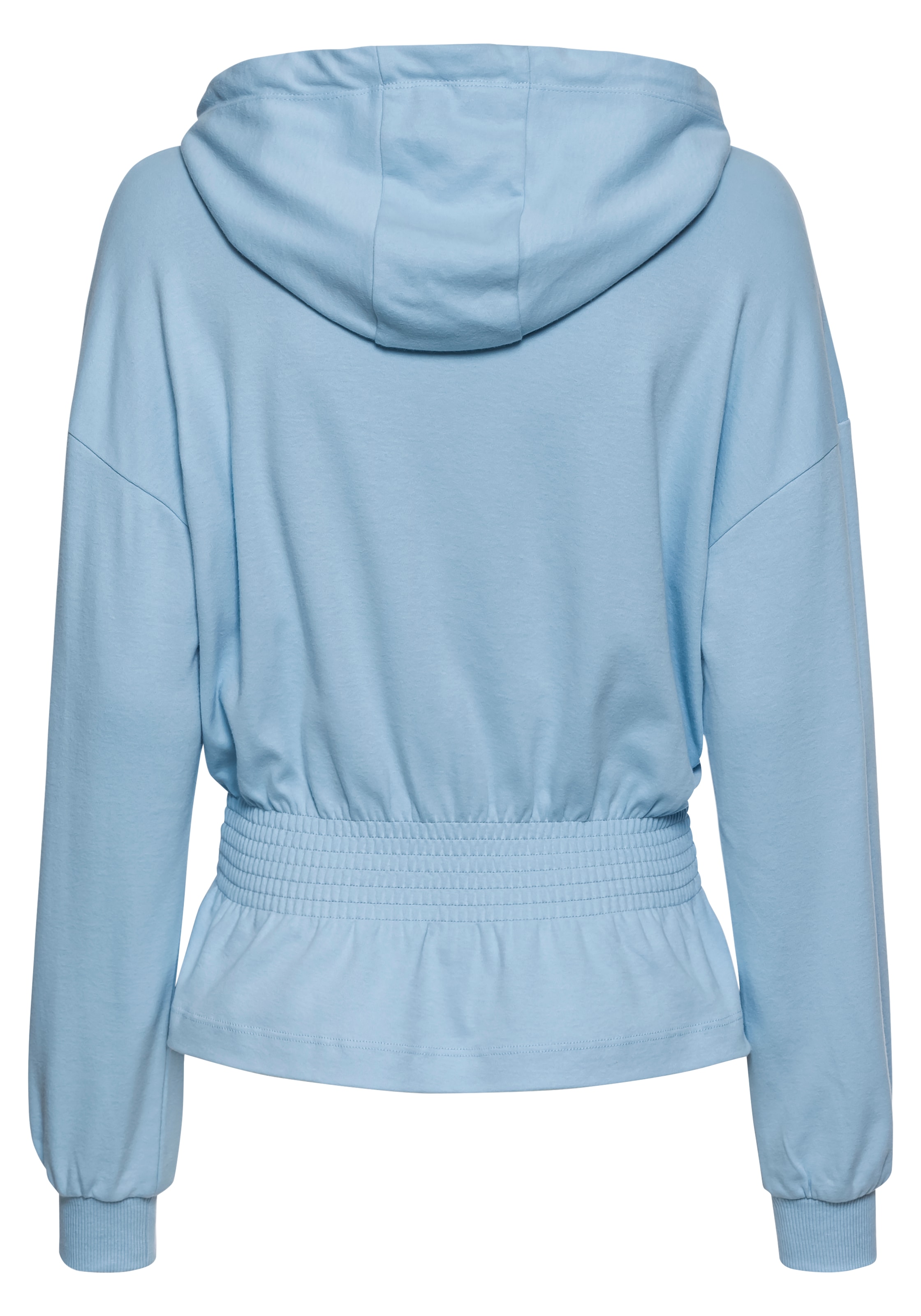 LASCANA Hoodie »-Kapuzensweatshirt«, mit elastischer Raffung in der Taille, Loungewear