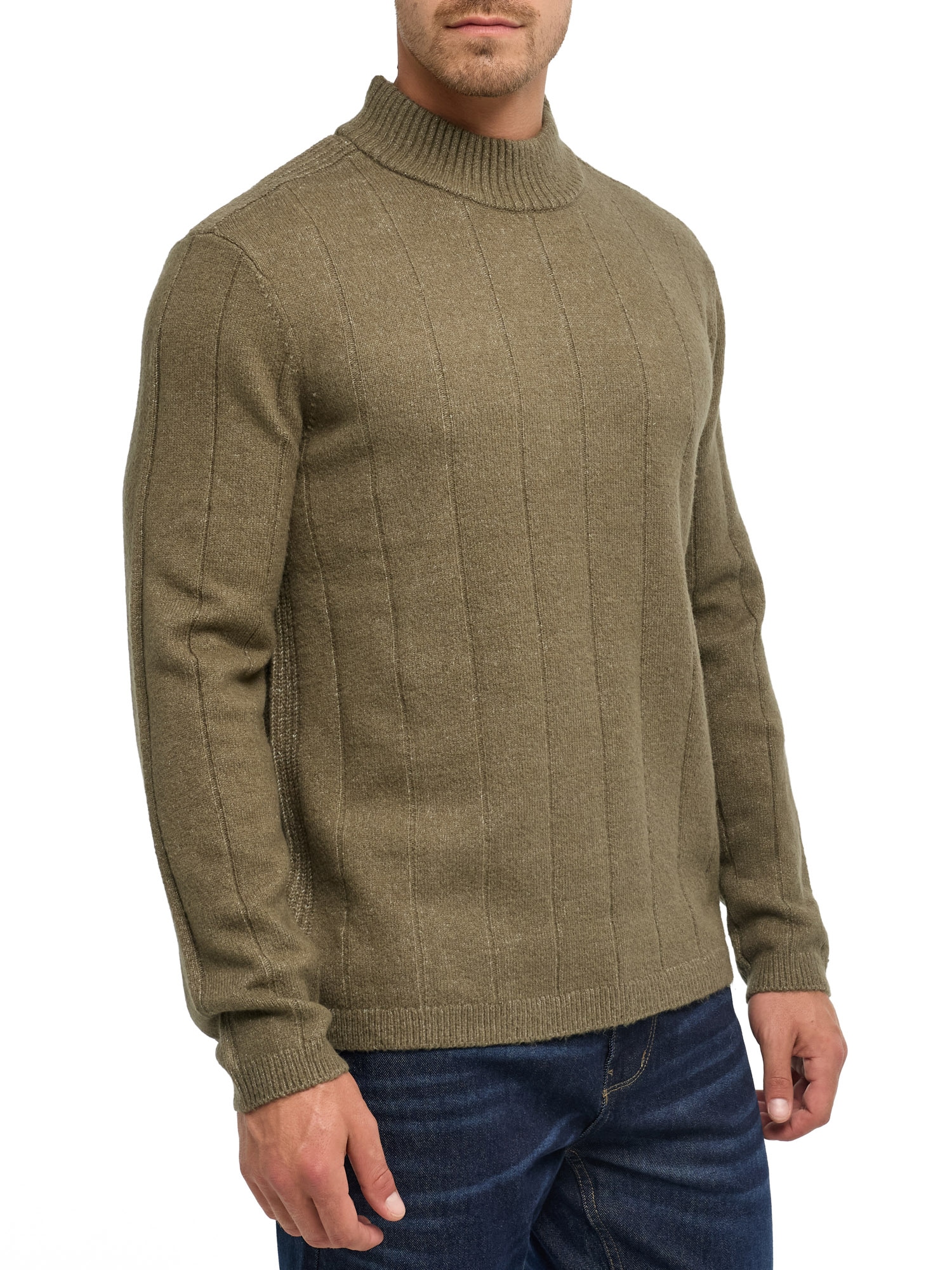 Indicode Pull à col roulé »INCrowport« Materialmix, regular fit