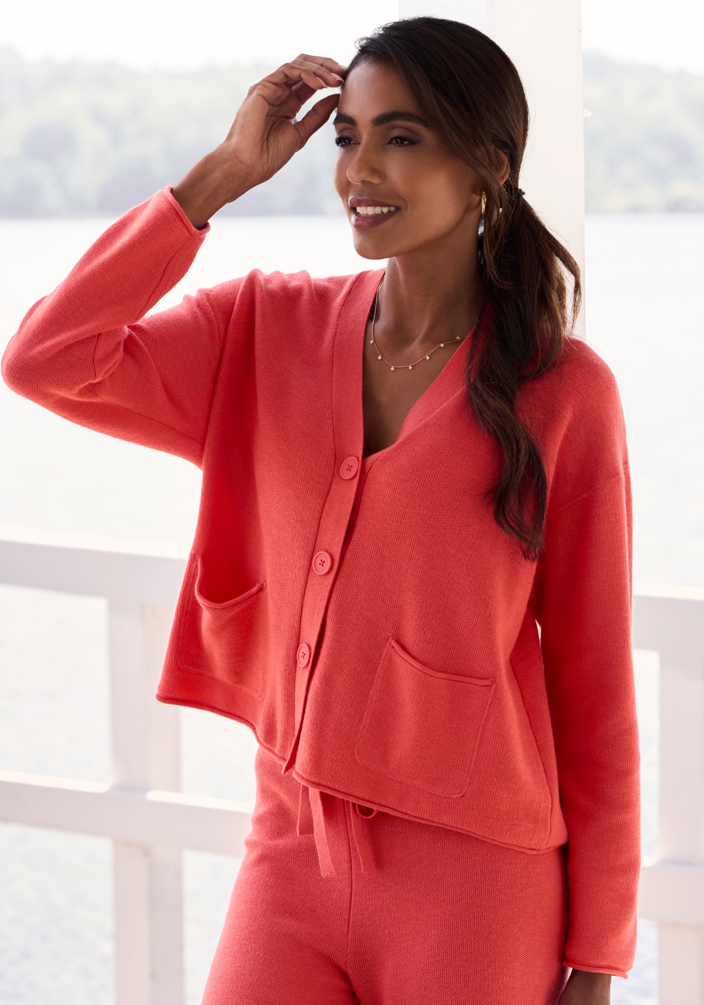 Image of Elbsand Strickjacke aus hochwertigem Feinstrick, Loungewear