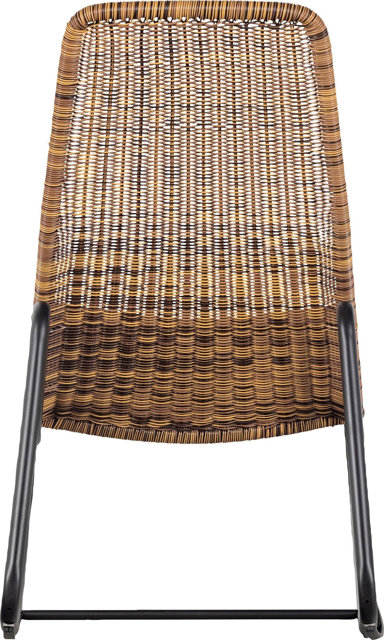 WOOOD Gartenstuhl »Tom gecoatetes Rattan mit Metallgestell, H 97 x B 51 x T 95 cm« () 1 Stk.Verstärkender Querstrebe, Tragkraft 150 kg, einfach zu montierbar