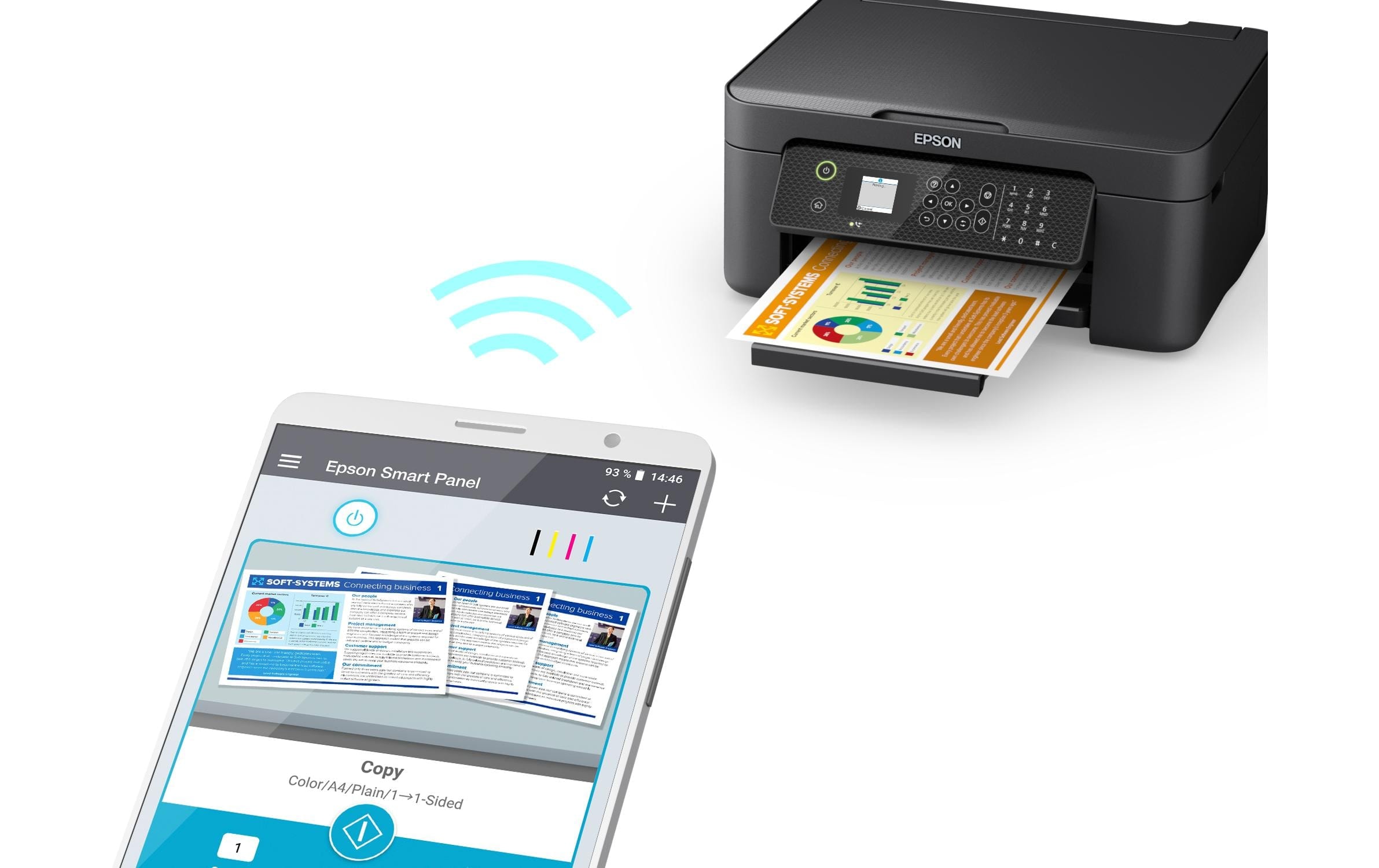 Epson Multifunktionsdrucker »Epson Workforce WF-2910DWF schwarz«