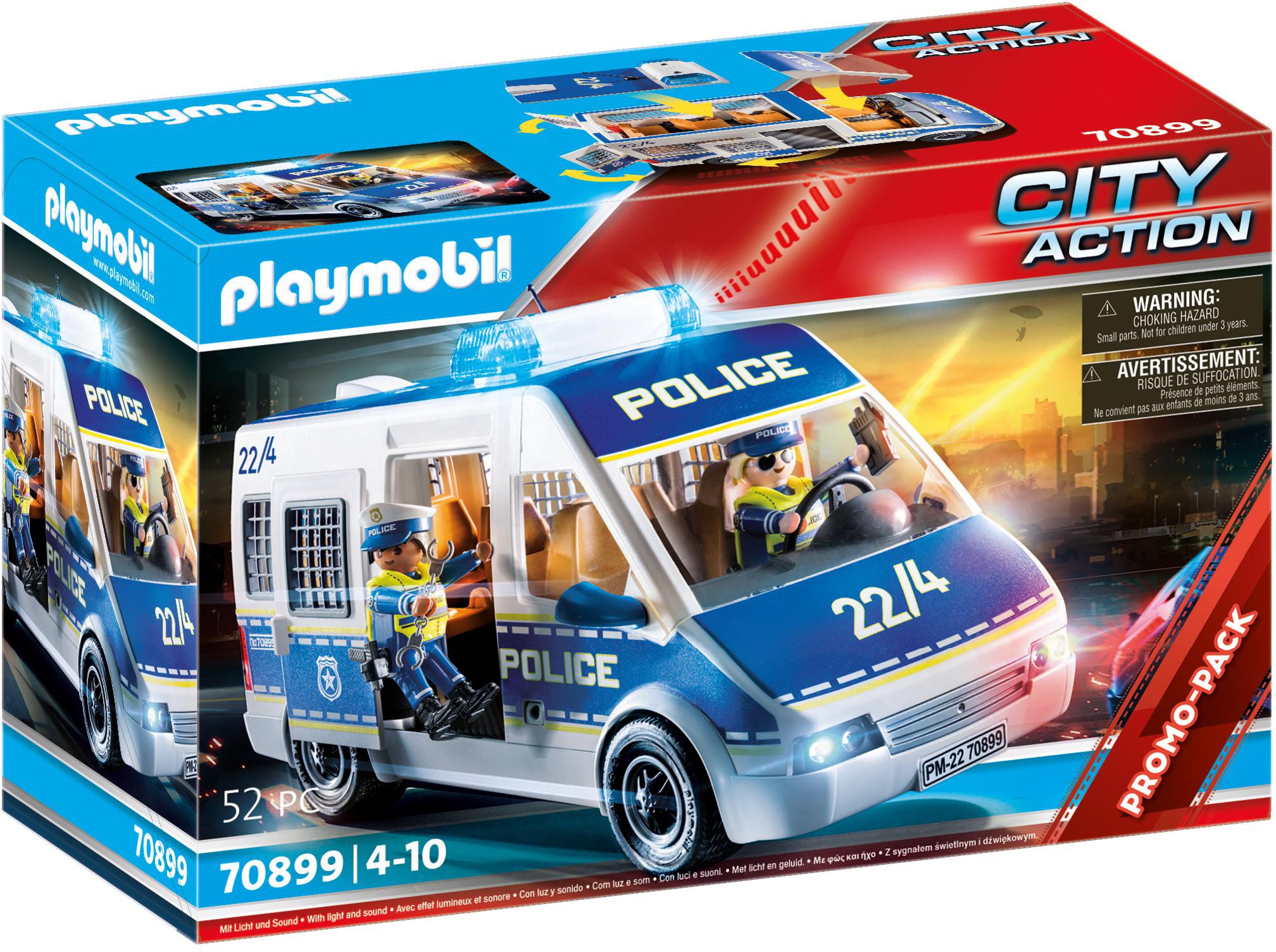 Image of Playmobil® Konstruktions-Spielset »Polizei-Mannschaftswagen (70899), City Action«, (52 St.), mit Licht und Sound, Made in Europe bei Ackermann Versand Schweiz