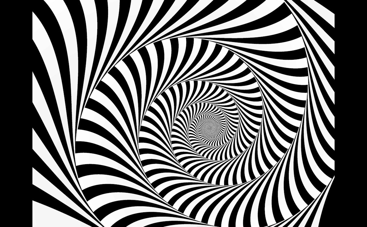 Image of Papermoon Fototapete "Abstrakte Spirale Schwarz & Weiss"