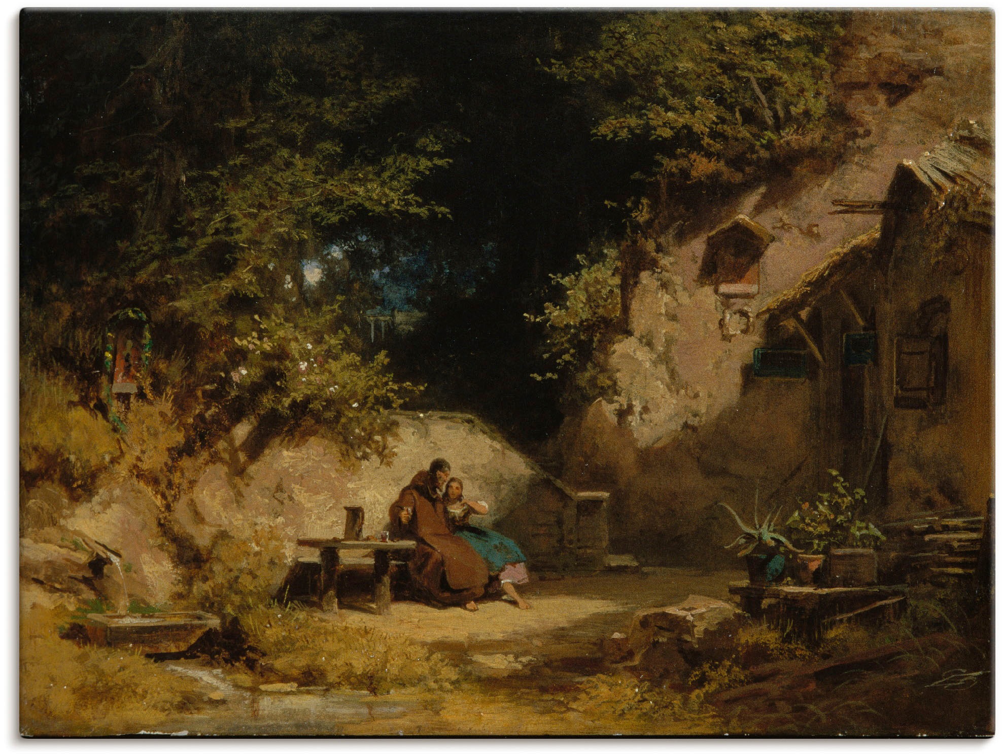 Image of Artland Wandbild »Alter Klausner mit einem jungen Mädchen«, Paar, (1 St.), in vielen Grössen & Produktarten -Leinwandbild, Poster, Wandaufkleber / Wandtattoo auch für Badezimmer geeignet bei Ackermann Versand Schweiz