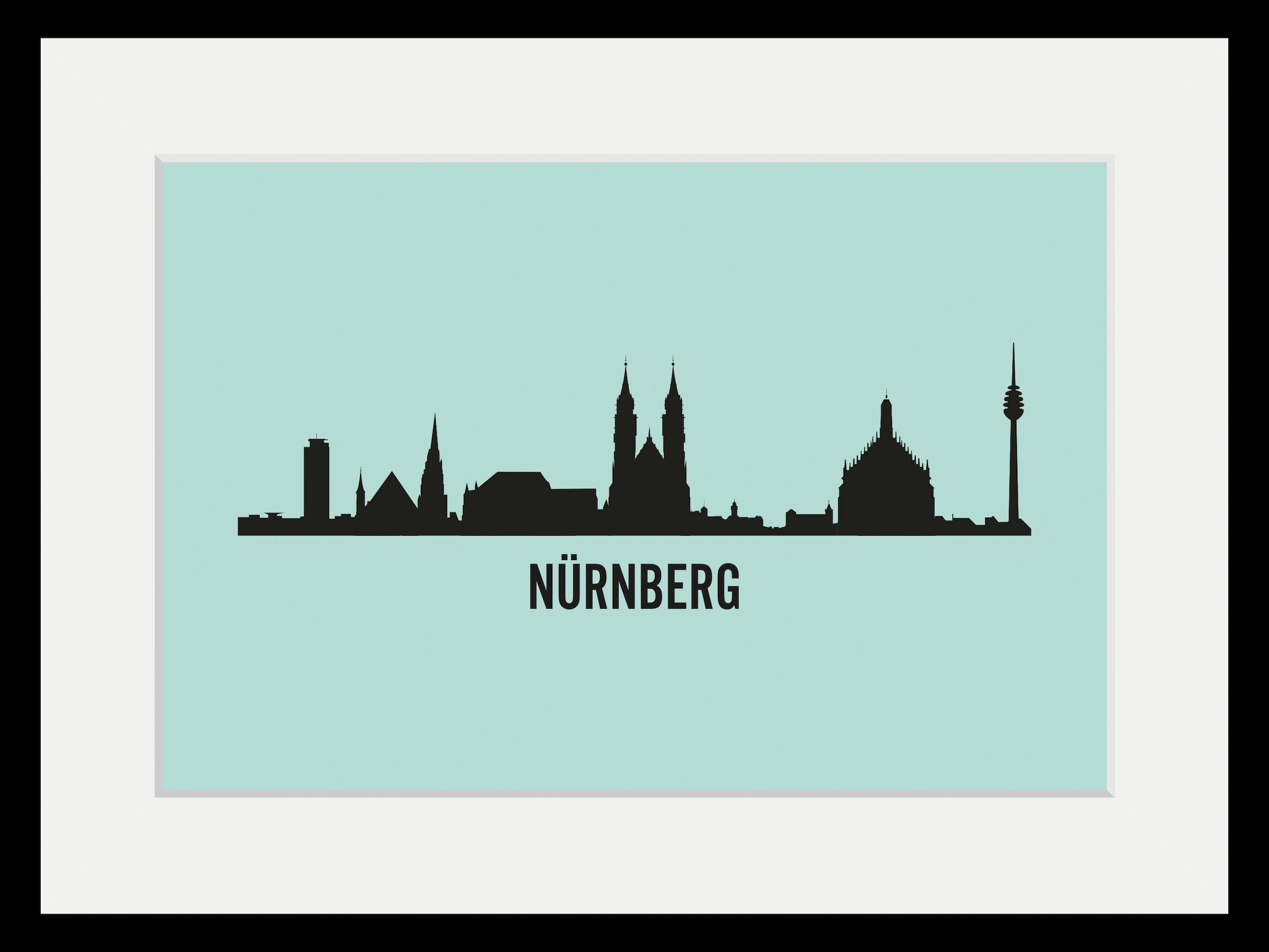 queence Bild »Nürnberg Skyline« Deutschland | Gebäude | Nürnberg | Stadt | Städte 1 Stk. tlg. HD Premium Poster-Druck inkl. Holzrahmen