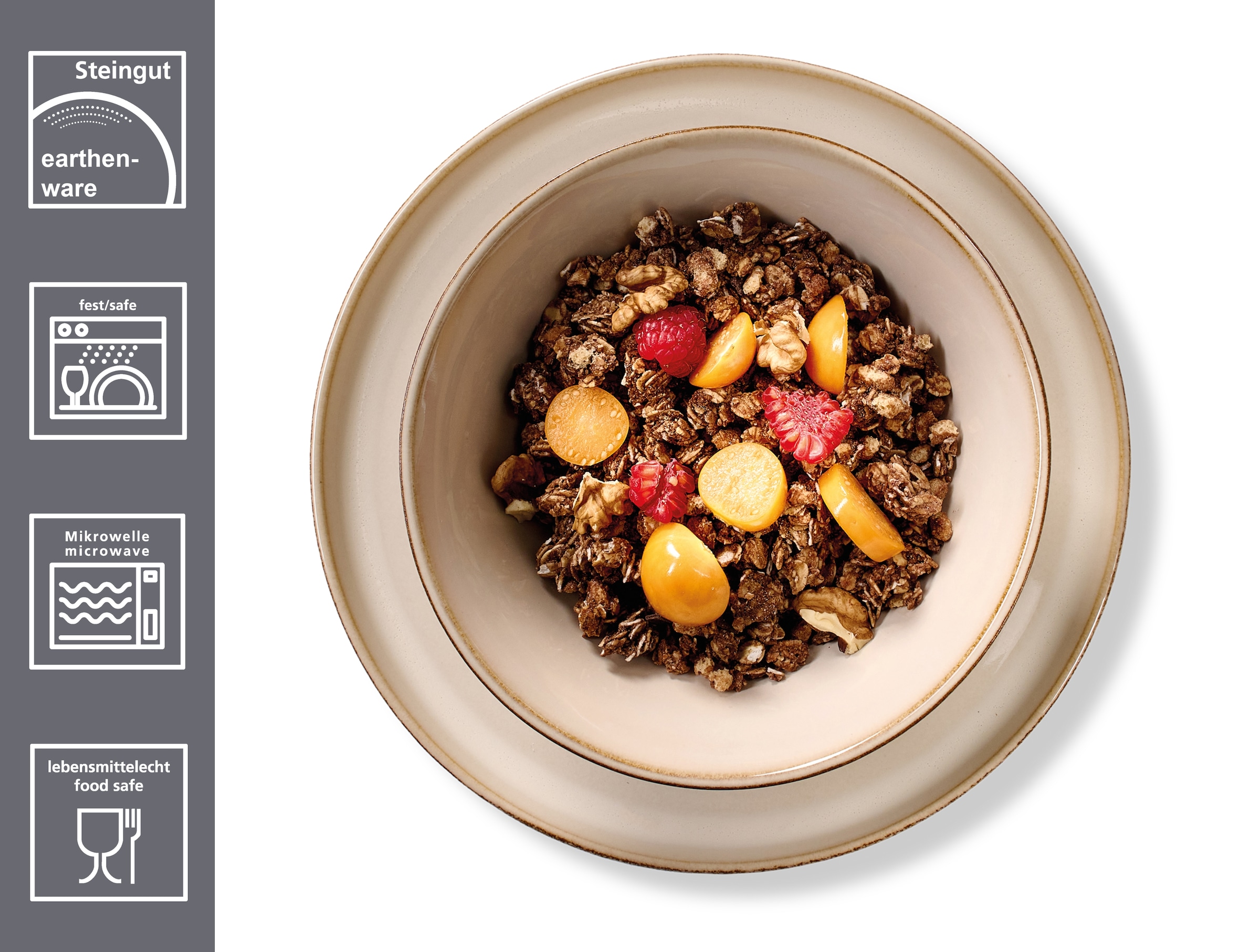 Ritzenhoff & Breker Set de vaisselle pour le petit déjeuner »Olivia« émaillage réactif, chaque pièce est unique