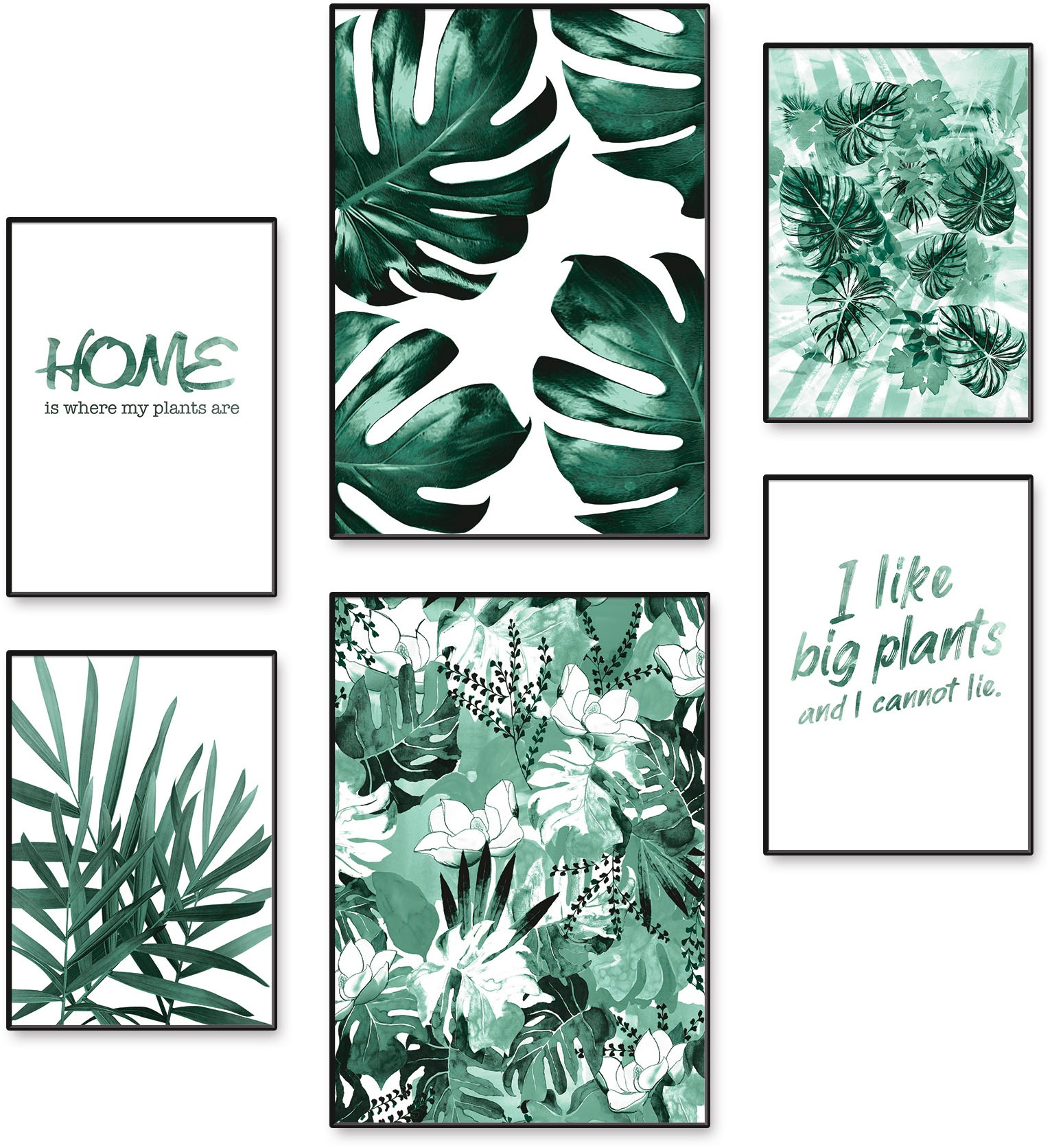 Image of Artland Poster »Pflanzenliebe«, Blätter, (6 St.), Poster, Wandbild, Bild, Wandposter bei Ackermann Versand Schweiz