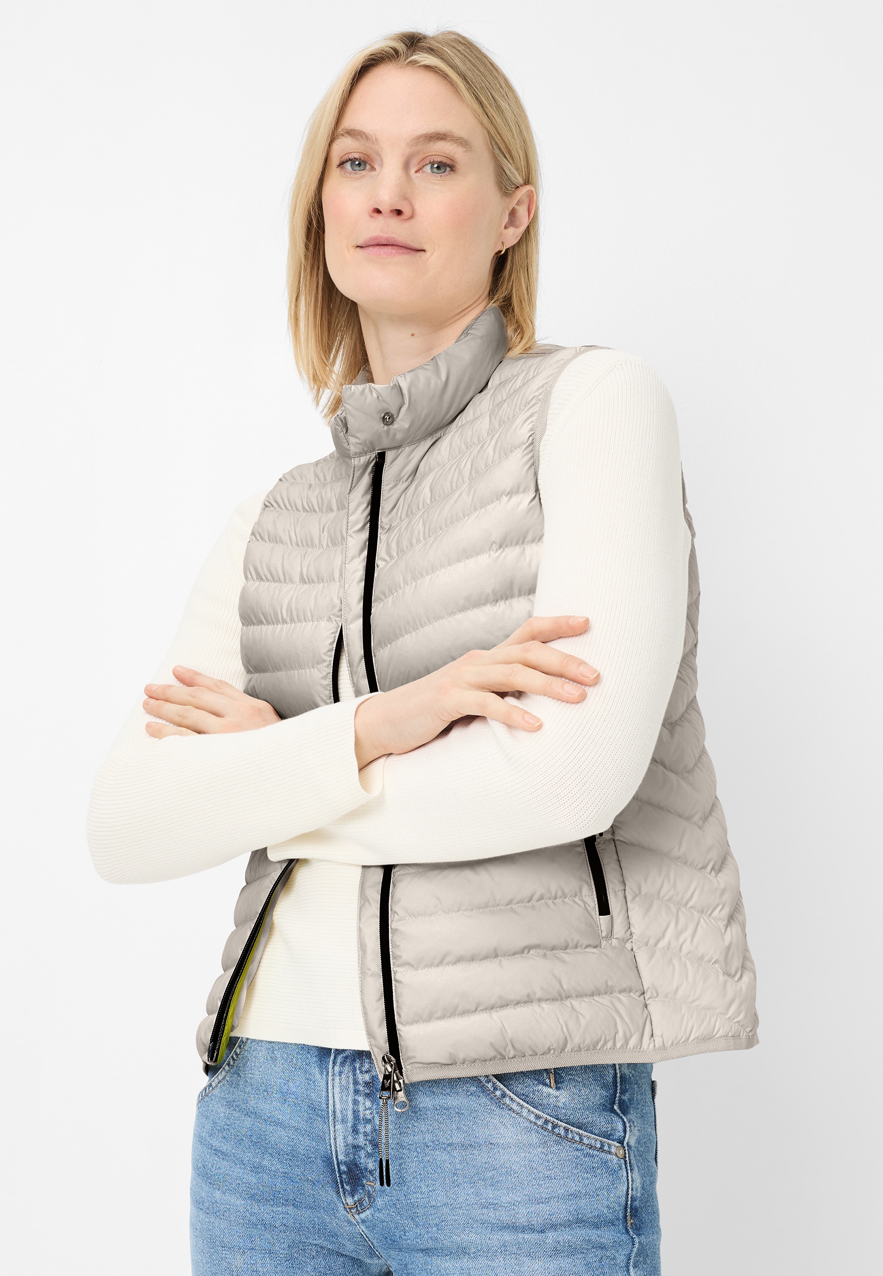 Fuchs Schmitt Gilet matelassé Stehkragen, Regular Fit, Reissverschlusstaschen