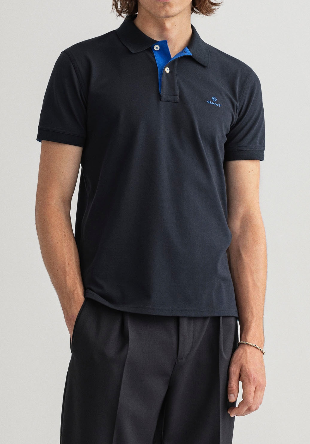 Image of Gant Poloshirt »CONTRAST COLLAR PIQUE SS RUGGER«,formstabil durch Elasthan bei Ackermann Versand Schweiz