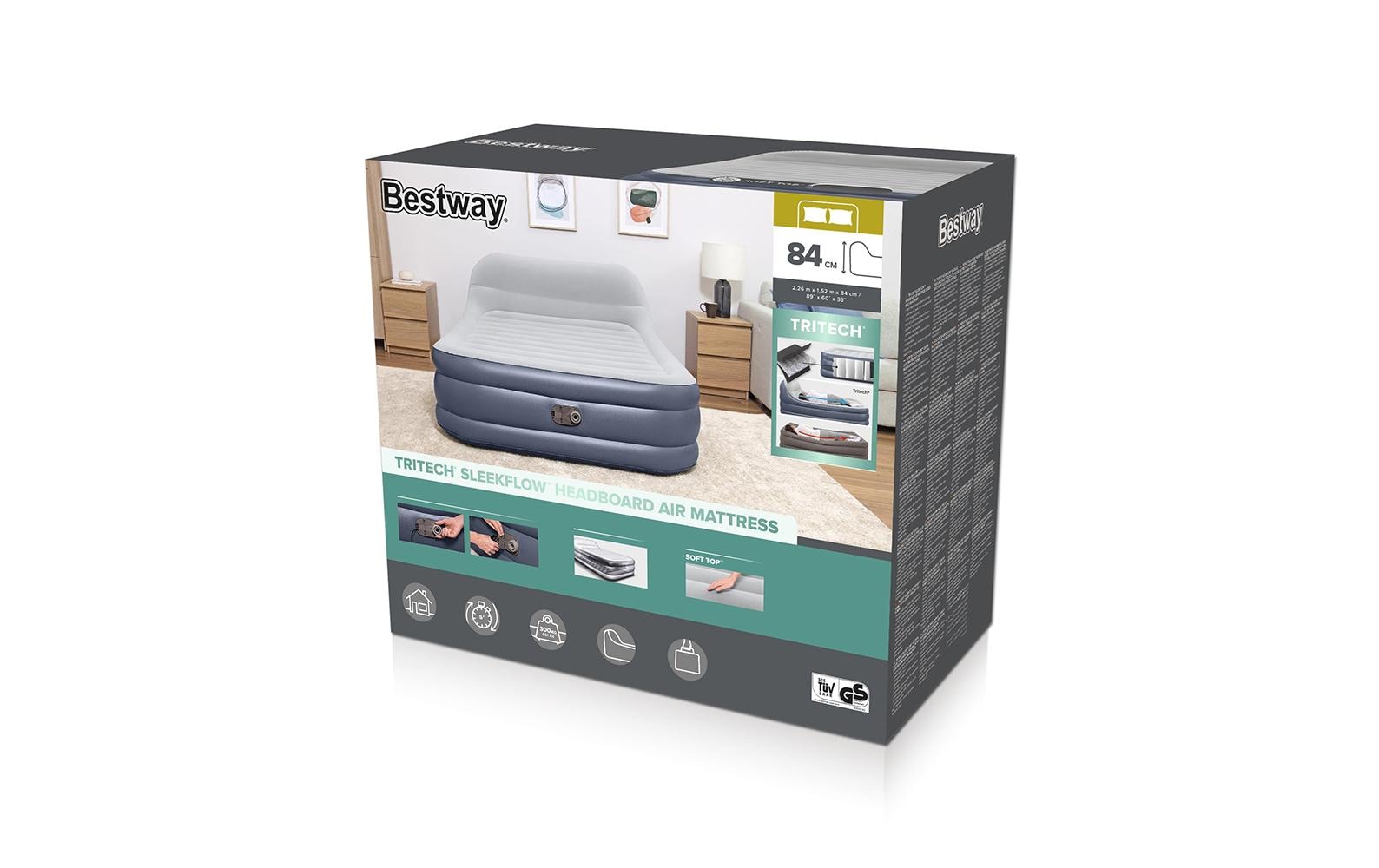 Bestway Lit à air »Tritech Sleekflow Headboard 226 x 152 cm«