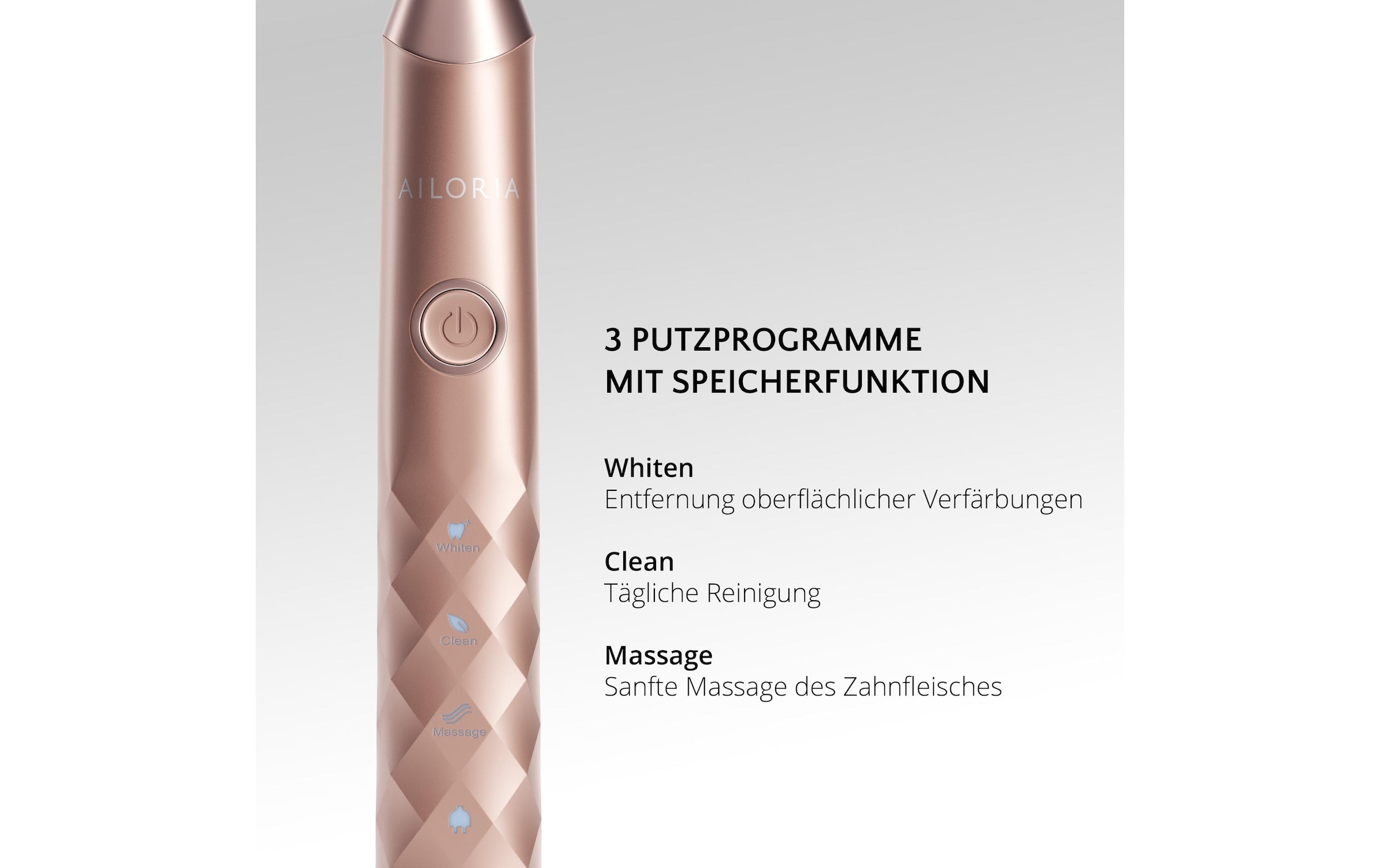 AILORIA Brosse à dents électrique »Schallzahnbürste Shine Bright Set« Schallzahnbürste Sommer-Edition mit Etui