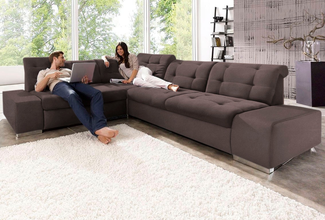 sit&more Canapé d'angle »Pale L-Form« inklusive Kopfteilverstellung, wahlweise mit Bettfunktion