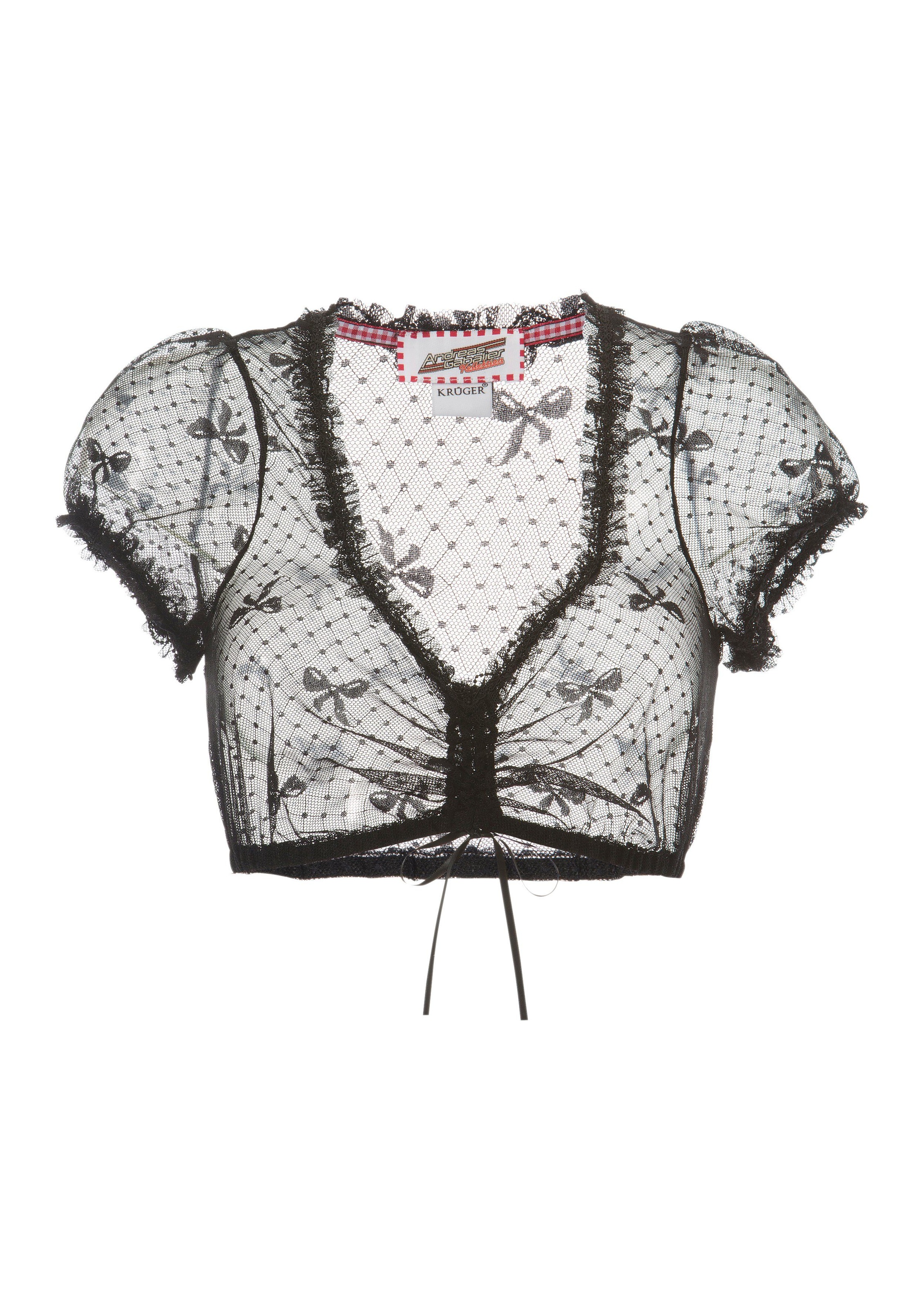 Dirndlbluse aus elastischer Spitze