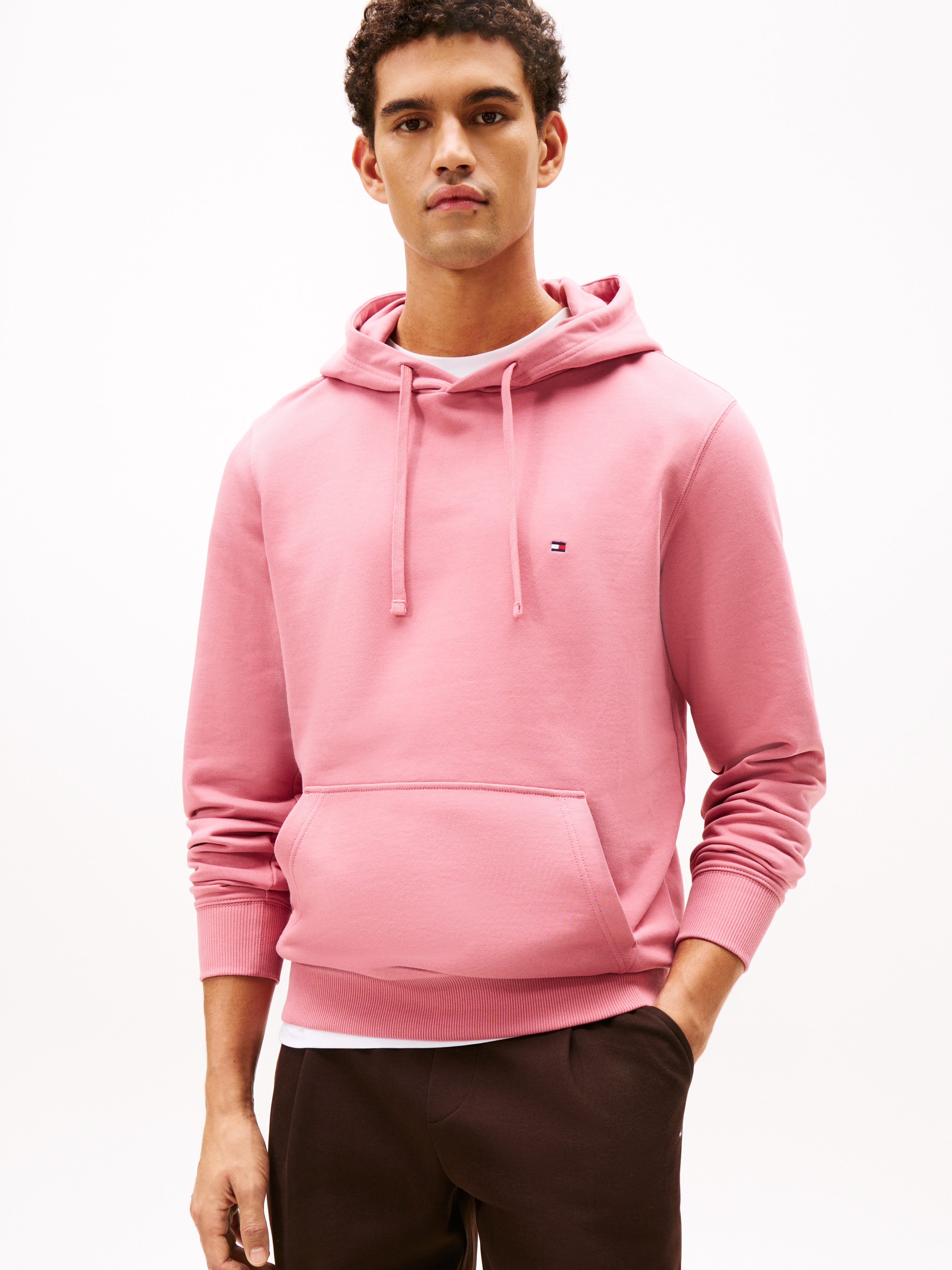 Image of Tommy Hilfiger Hoodie "ESSENTIAL TERRY", mit Tunnelzug und Flag-Stickerei