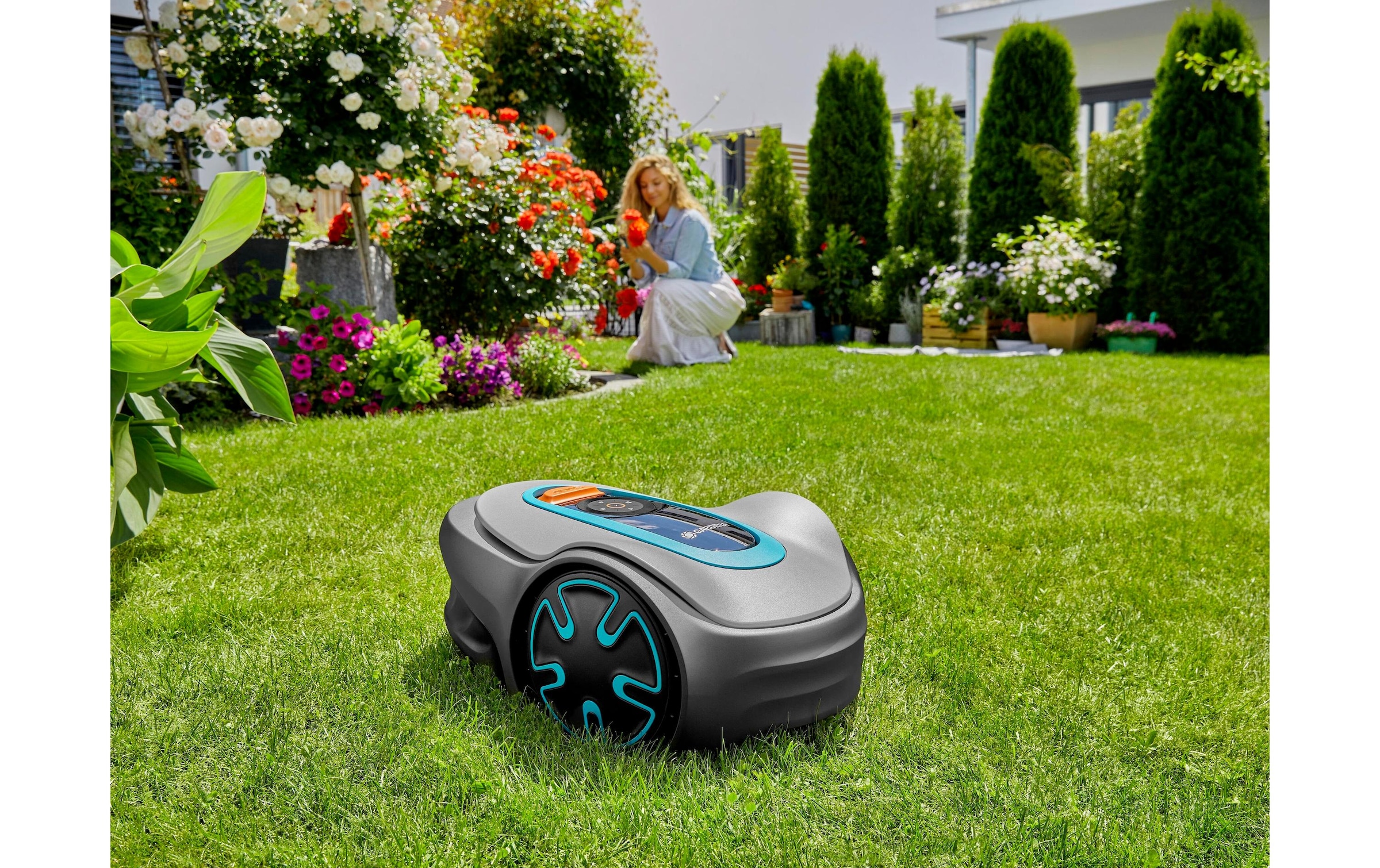 GARDENA Rasenmähroboter »Sileno minimo 25«, Hebesensor, Neigungssensor, Schnitthöheneinstellung