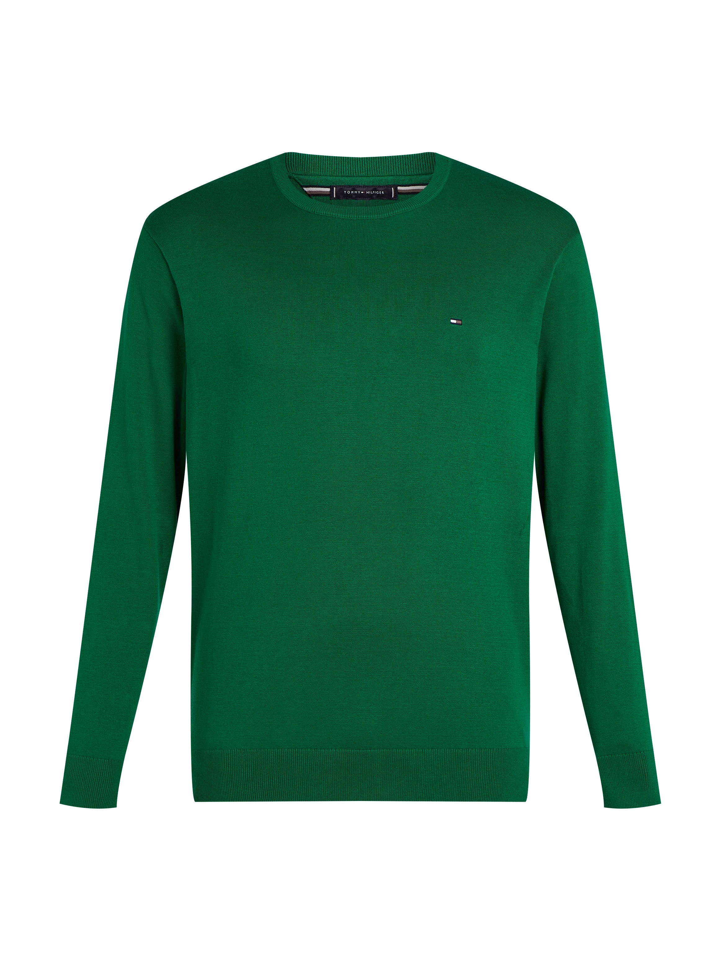 Tommy Hilfiger Big & Tall Rundhalspullover »BT-ESSENTIAL COTTON CREW NECK-B«, in Grossen Grössen, Logostickerei