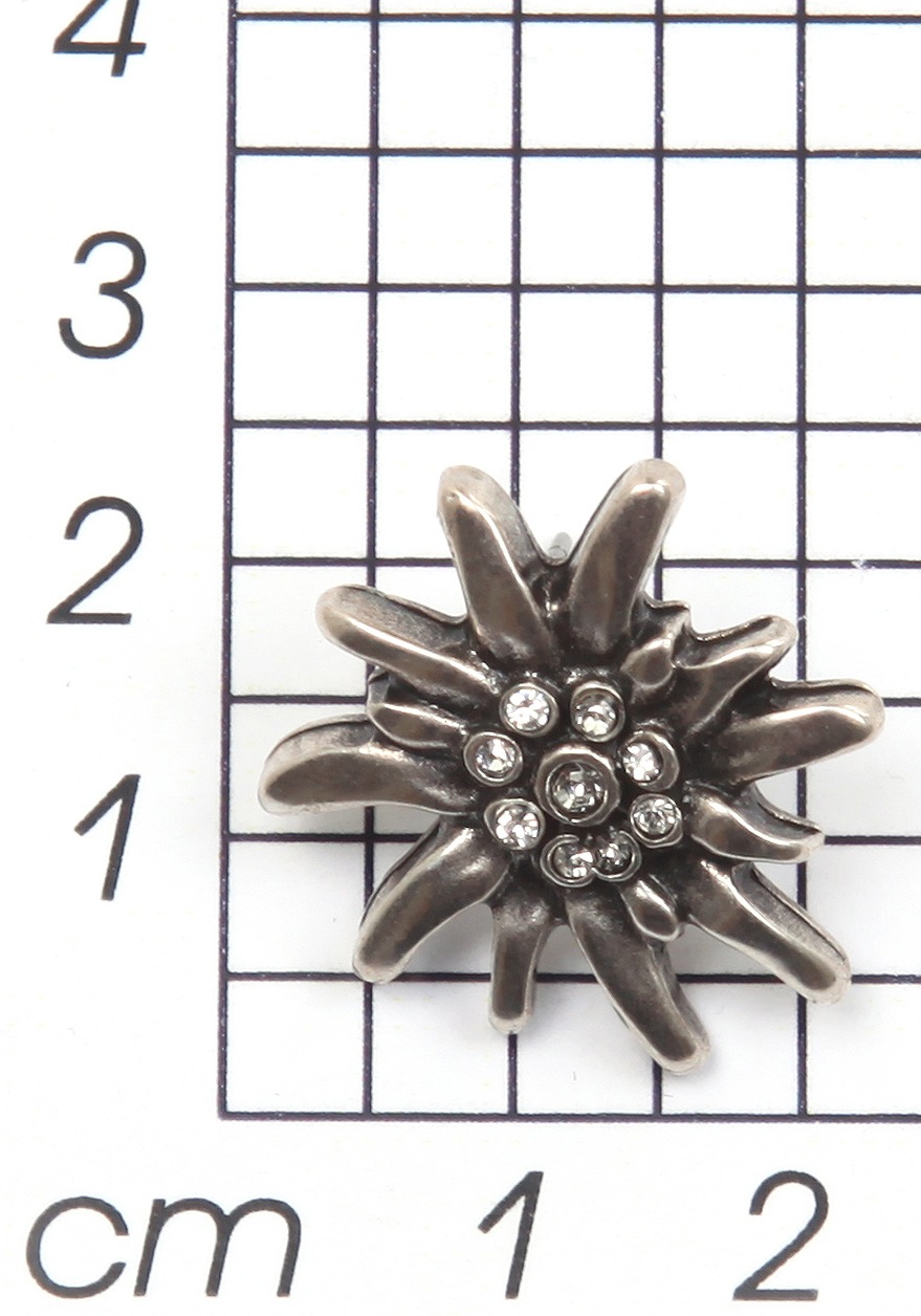 Firetti Paar Ohrstecker "Edelweiss gross" mit Glasstein