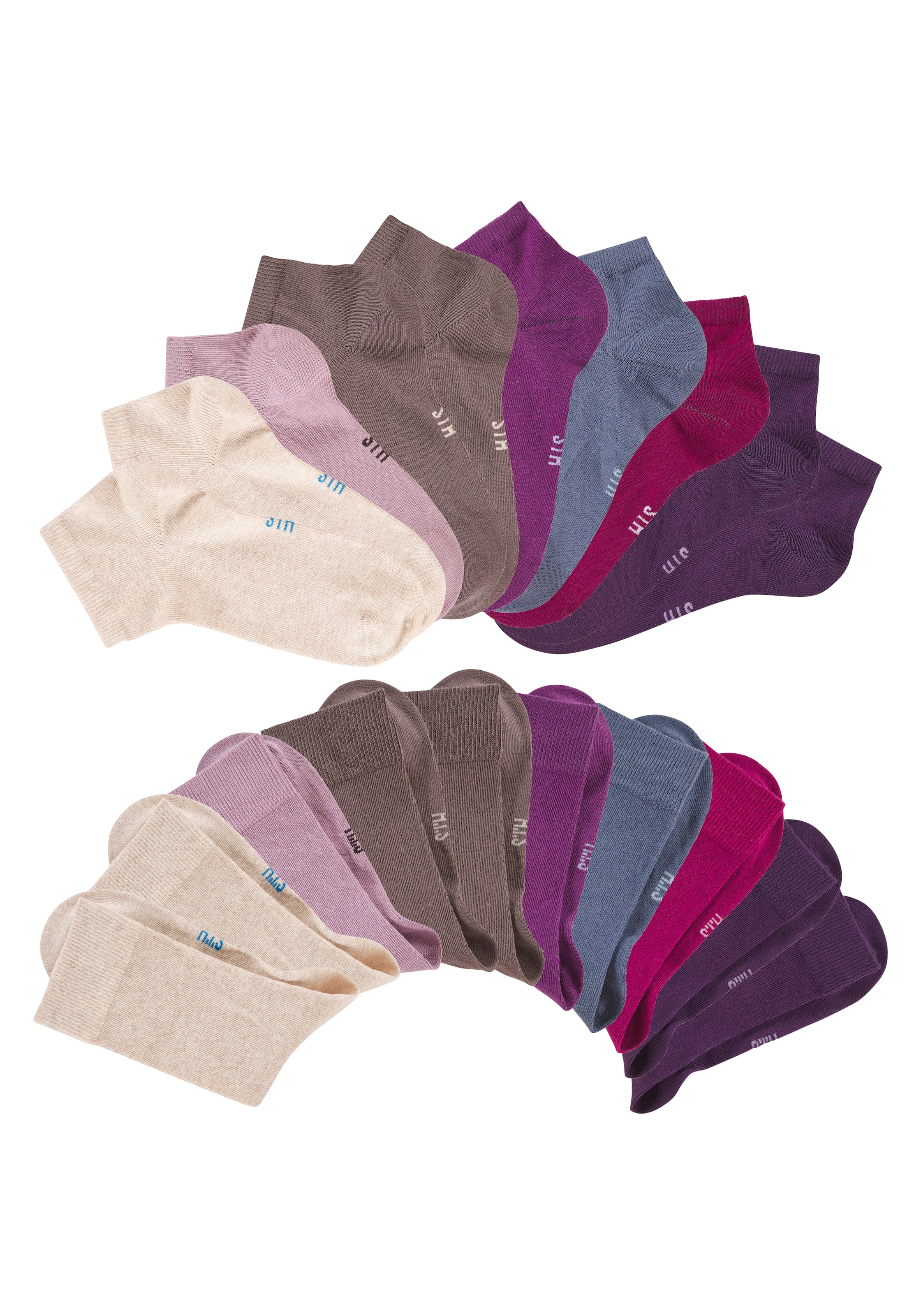 H.I.S Basicsocken »Damen und Herren Atmungsaktiver Baumwollanteil; Business, Basic« Packung, 20 Paar tlg. zwei Längen im Kombi Pack