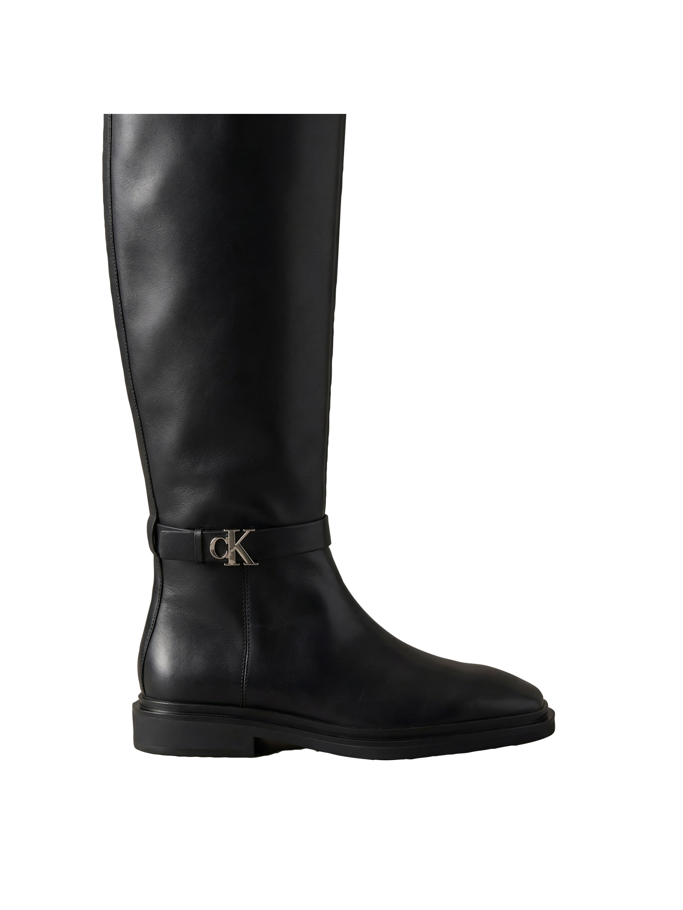 Calvin Klein Bottes »SQUARE HIGH BOOT LTH MG HDW«  Botte haute avec logo CK en bijou