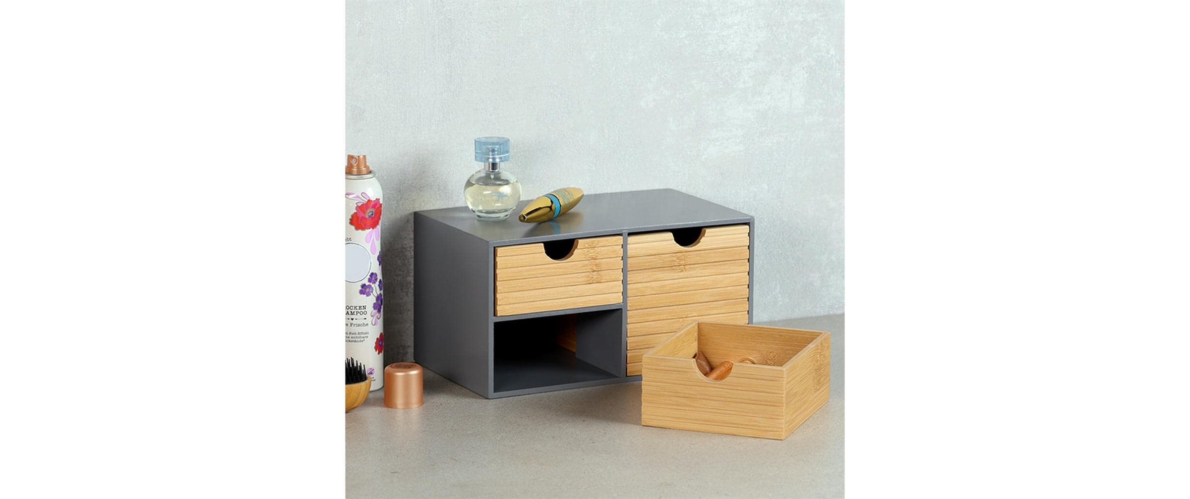 KESPER® Aufbewahrungsbox »Küchenregal, Aufbewahrungsbox, FSC®-zertifiziert« Mini-Kommode mit 3 Schubladen