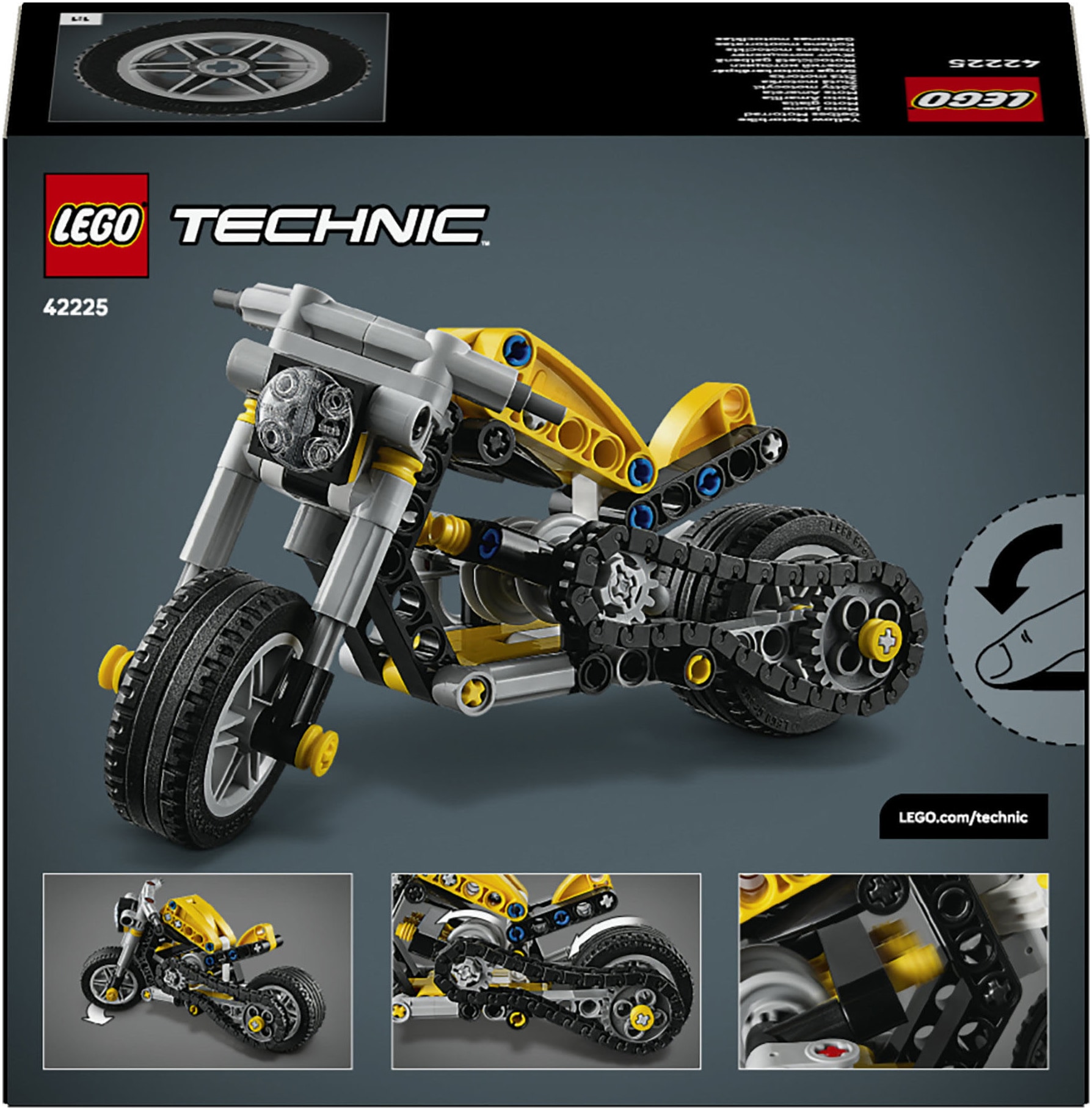 LEGO® Pions de construction »Gelbes Motorrad (42225), LEGO Technic«