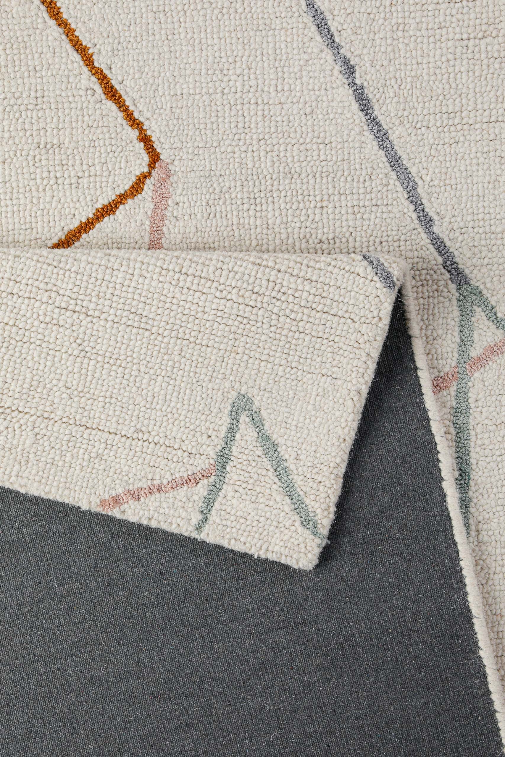 Wecon home Teppich »Nox« rechteckig 6 mm Höhe Wollteppich, abstrakt, hochwertig, handgetuftet, robust, modern