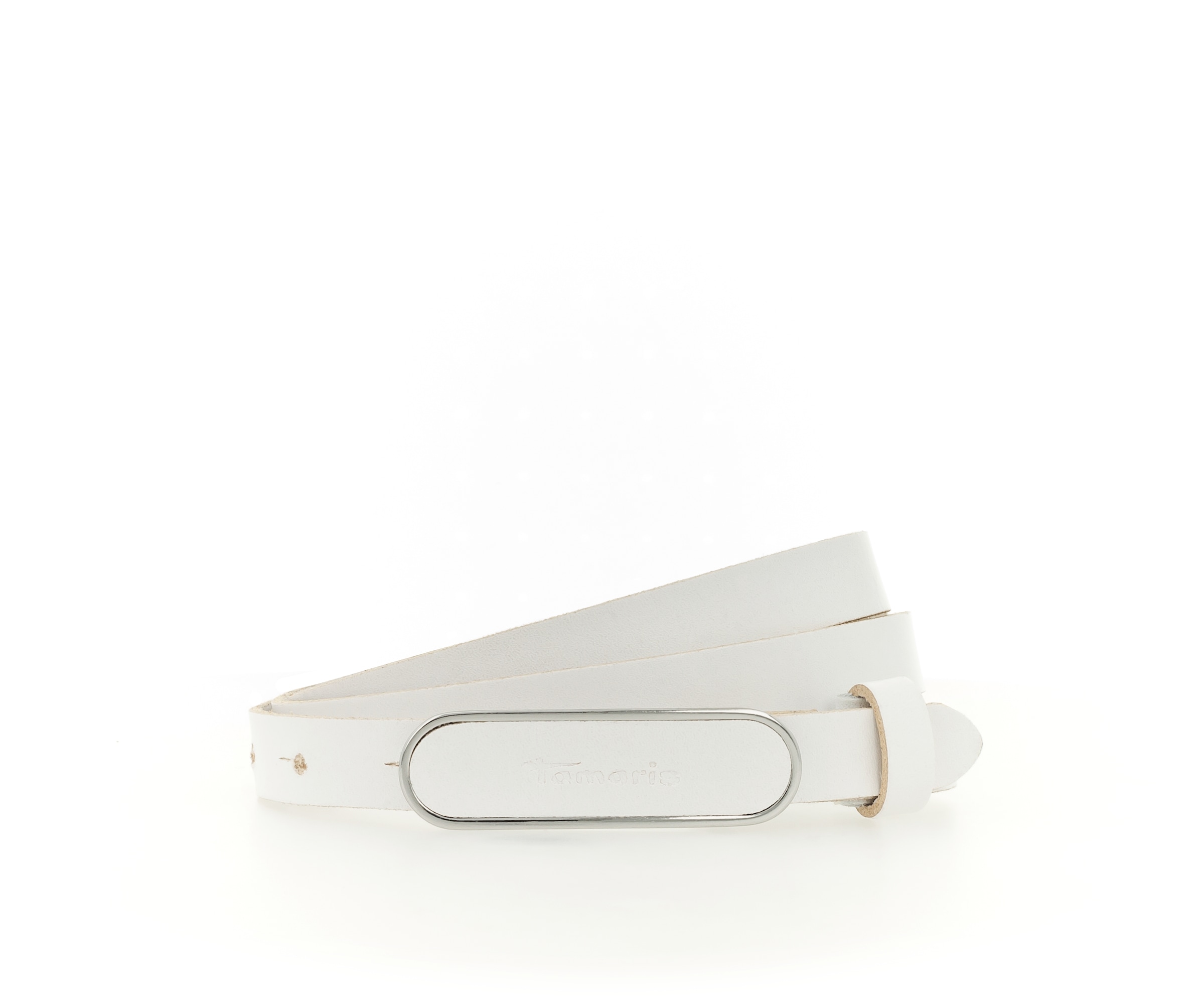 Image of Tamaris Ledergürtel Elegante, lederbezogene Koppelschliesse in glänzendem Silber