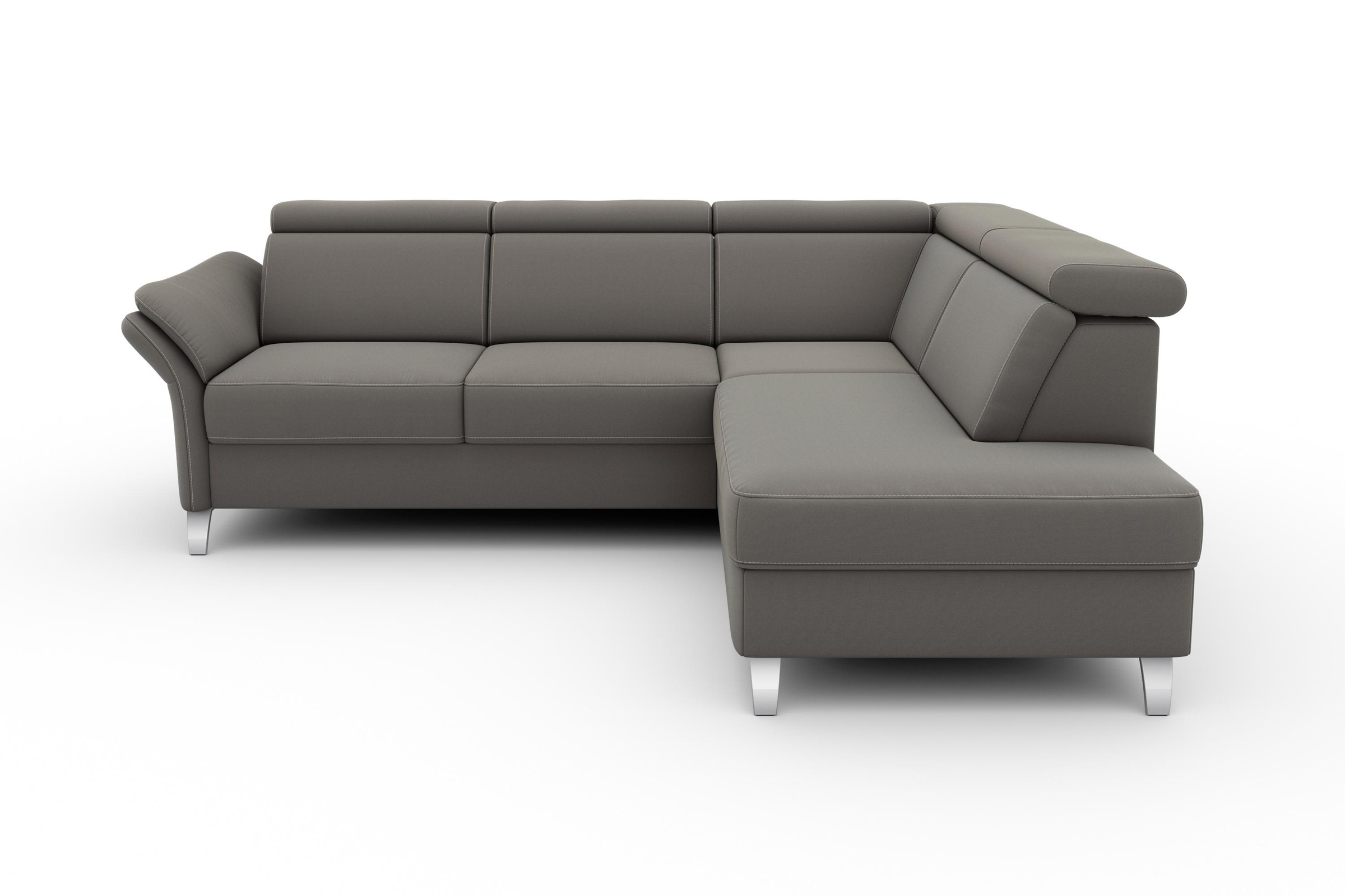 sit&more Canapé d'angle »Vincenzo L-Form« inklusive Kopfteilverstellung, wahlweise mit Bettfunktion, Bettkasten