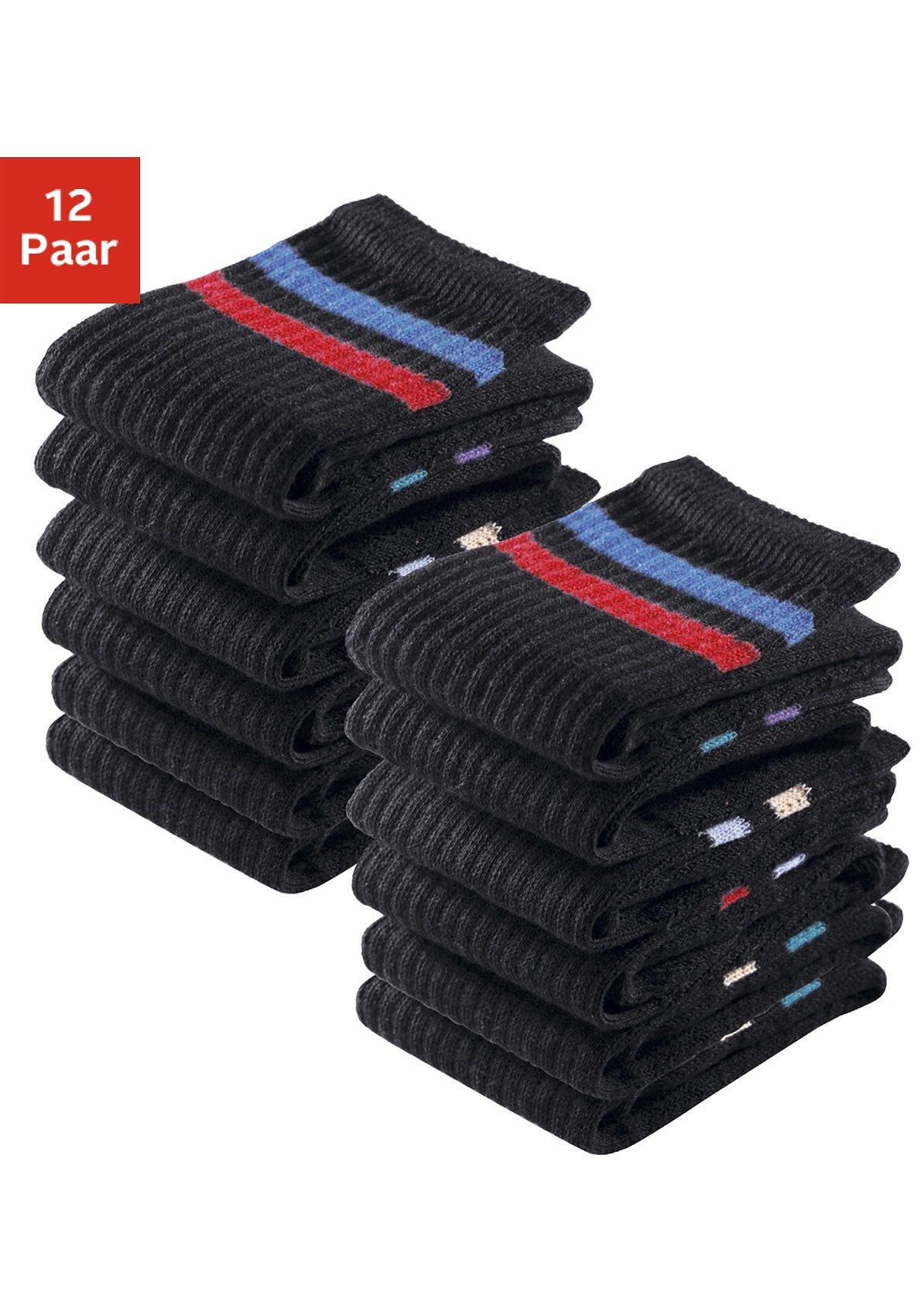 Image of Go in Tennissocken Packung, 12 Stk. tlg. mit Frottee, für Kinder und Erwachsene geeignet