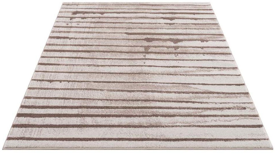 Carpet City Tapis »Moda« Rectangulaire 11 mm Höhe Kurzflor, Streifen-Muster, Weicher Flor