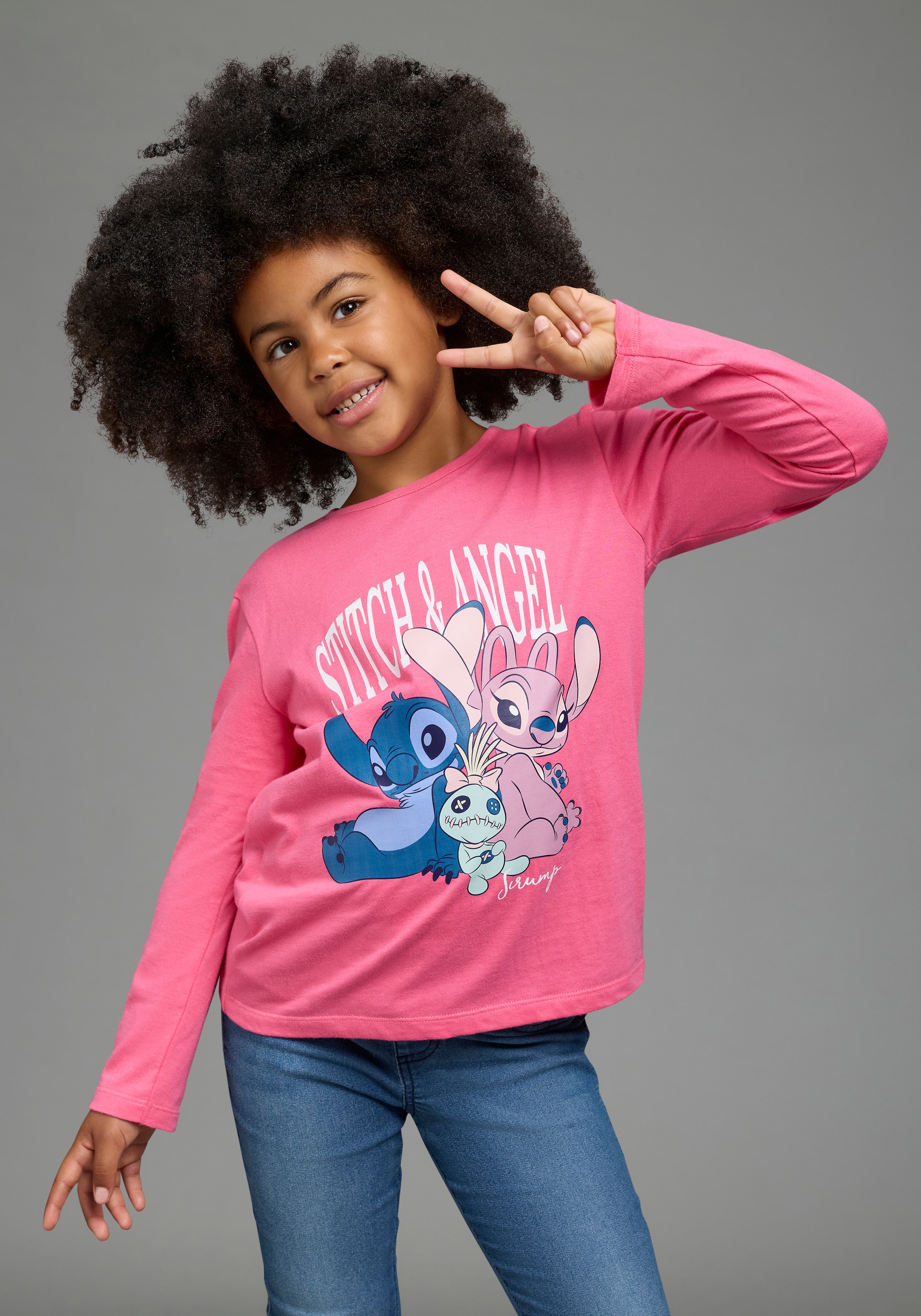 Image of KIDSWORLD Langarmshirt "STITCH Shirt, Disney" Disney-Shirt, langarm, Basic-Passform, bedruckt