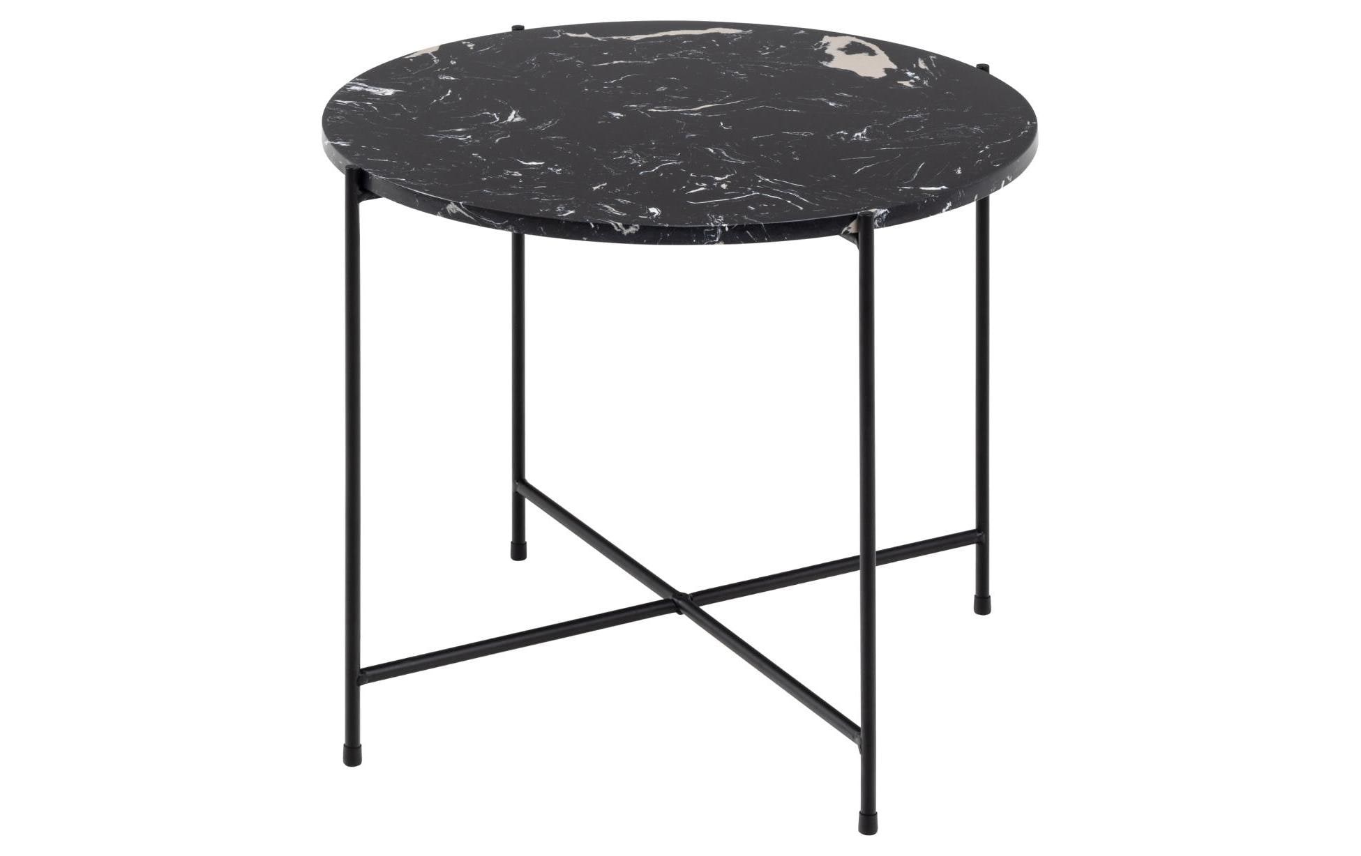 Image of AC Design Beistelltisch "Avila" Ecktisch, rund, Tischplatte aus Marmorstein, T: 52 cm