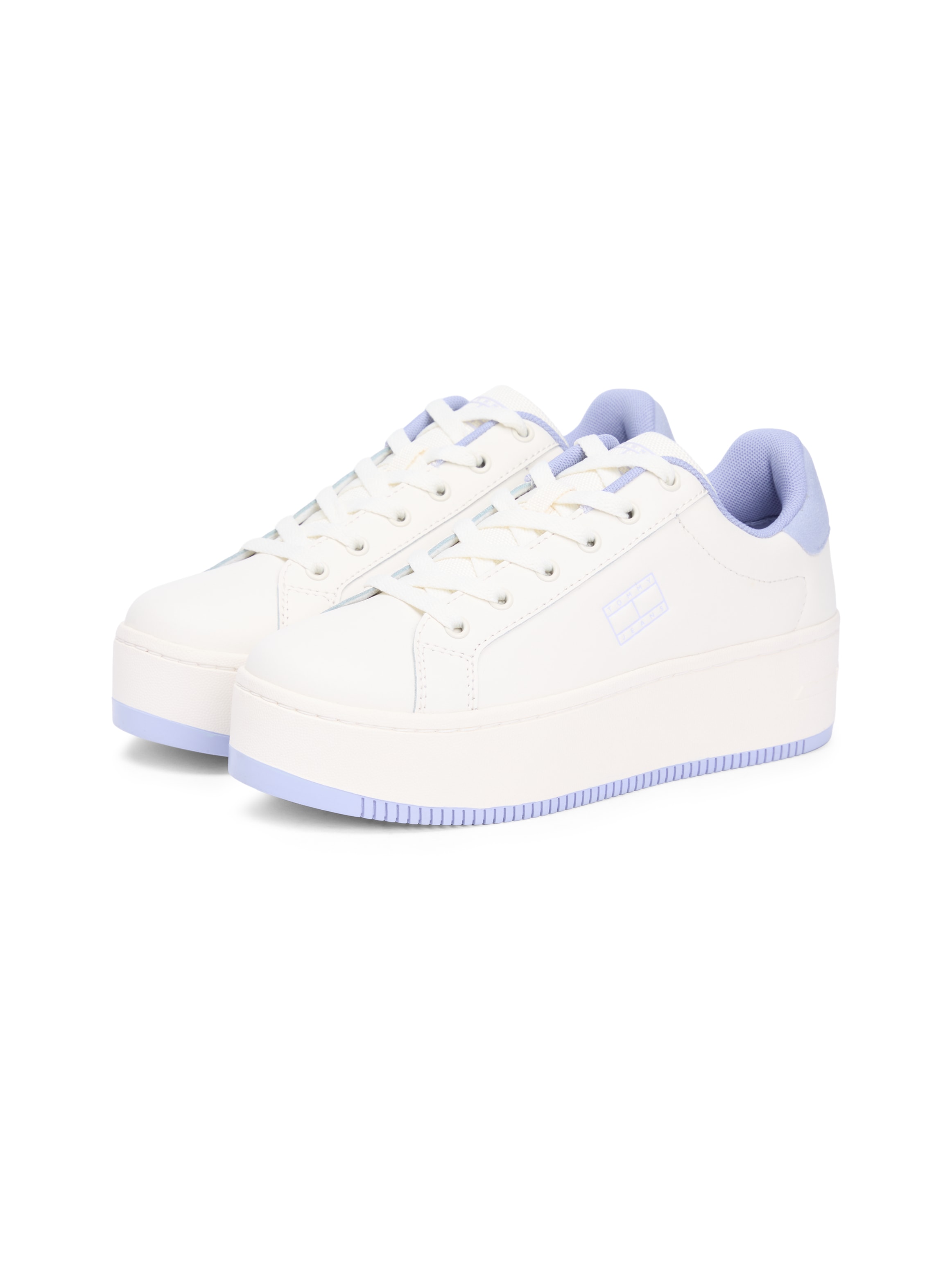 Image of Tommy Jeans Plateausneaker "TJW FLATFORM ESS MU", Freizeitschuh, Halbschuh, Schnürschuh mit Kontrastbesatz