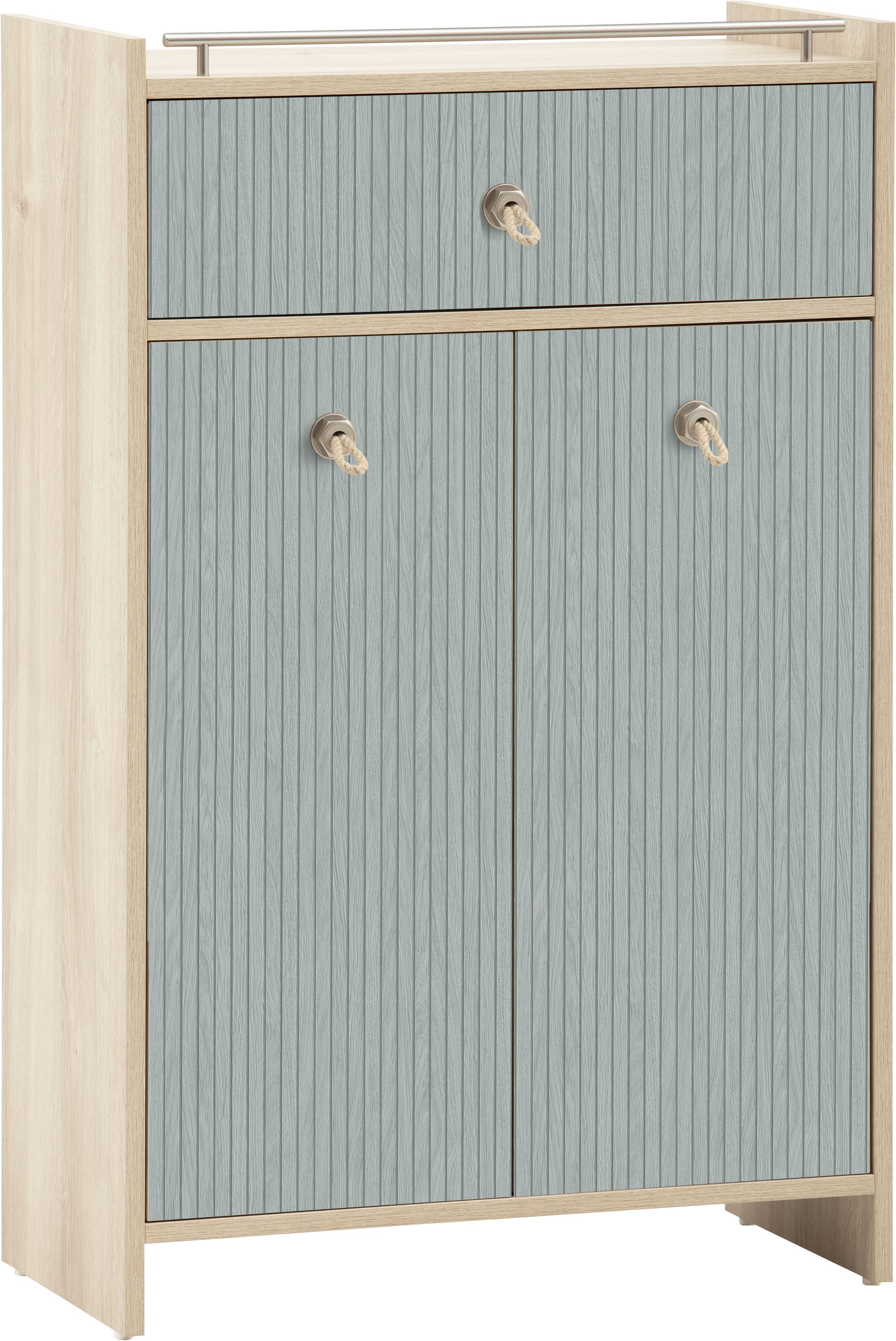 Image of Schildmeyer Midischrank "SONDERBY, 2 Türen & Schublade, Höhe 104,2 cm, MADE IN GERMANY" 1 Stk. tlg. Seilgriffe im maritimen Look, MADE IN GERMANY