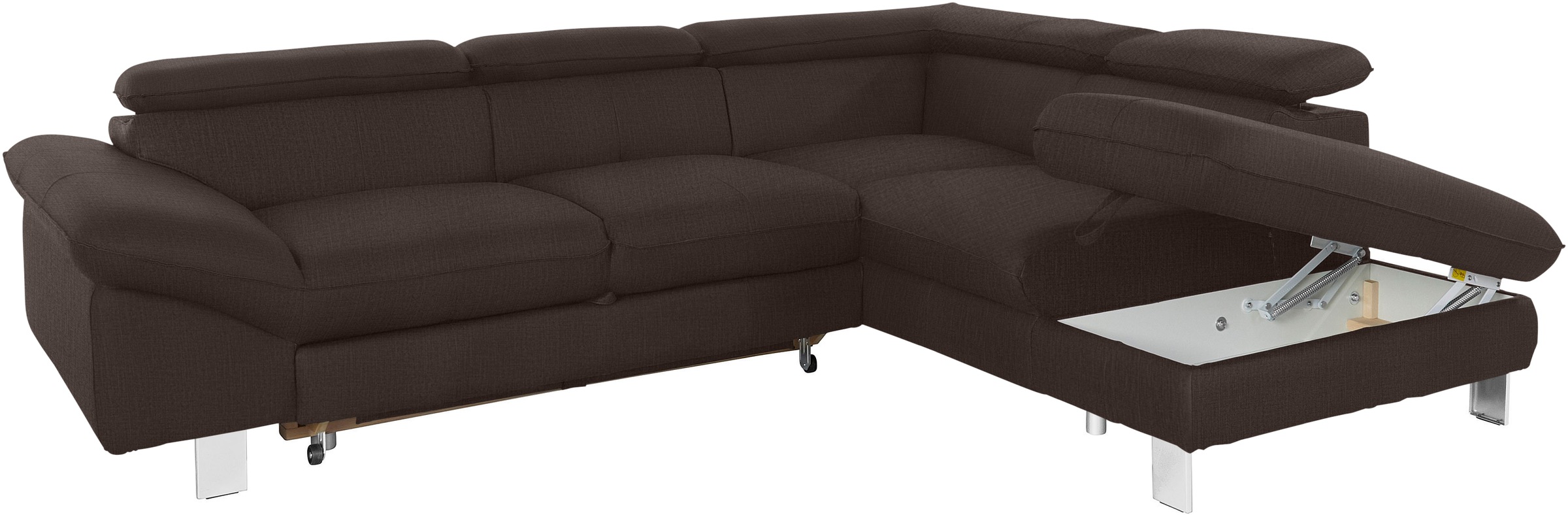 COTTA Ecksofa »Driver L-Form«, mit Kopfteilverstellung, wahlweise mit Bettfunktion & Bettkasten