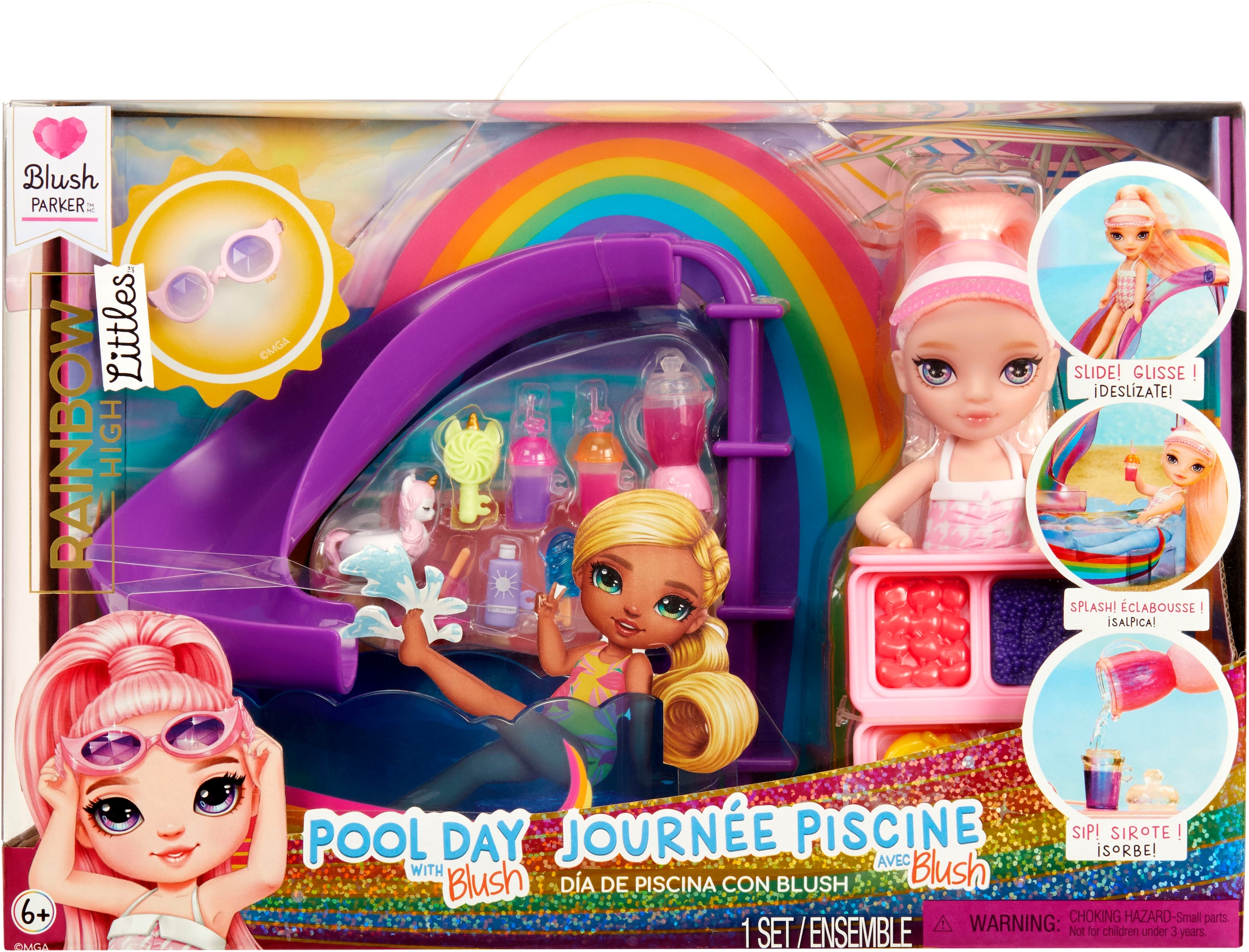 RAINBOW HIGH Mini-poupée »Rainbow High Little Pool Day with Blush Playset«