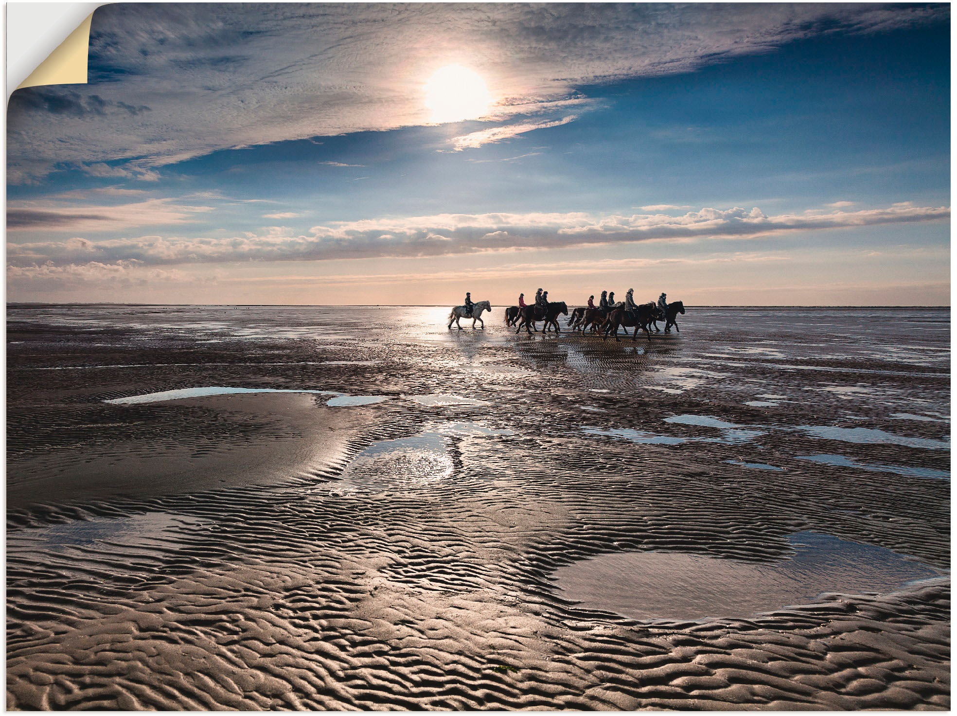 Image of Artland Wandbild »Freiheit am Meer«, Strand, (1 St.), in vielen Grössen & Produktarten -Leinwandbild, Poster, Wandaufkleber / Wandtattoo auch für Badezimmer geeignet bei Ackermann Versand Schweiz