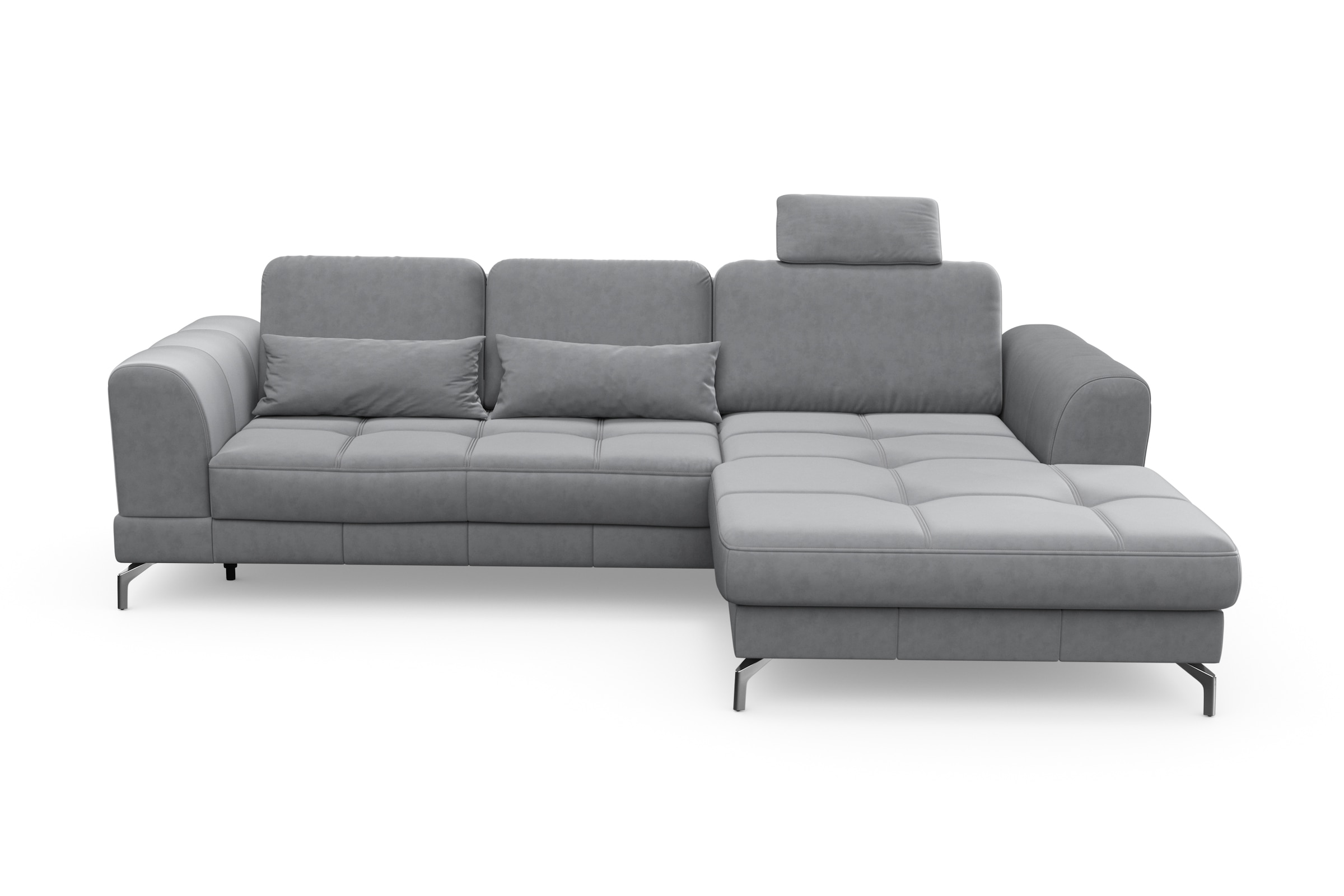 sit&more Ecksofa »Bendigo L-Form« inklusive Sitztiefenverstellung, Bodenfreiheit 12 cm, in 2 Fussfarben