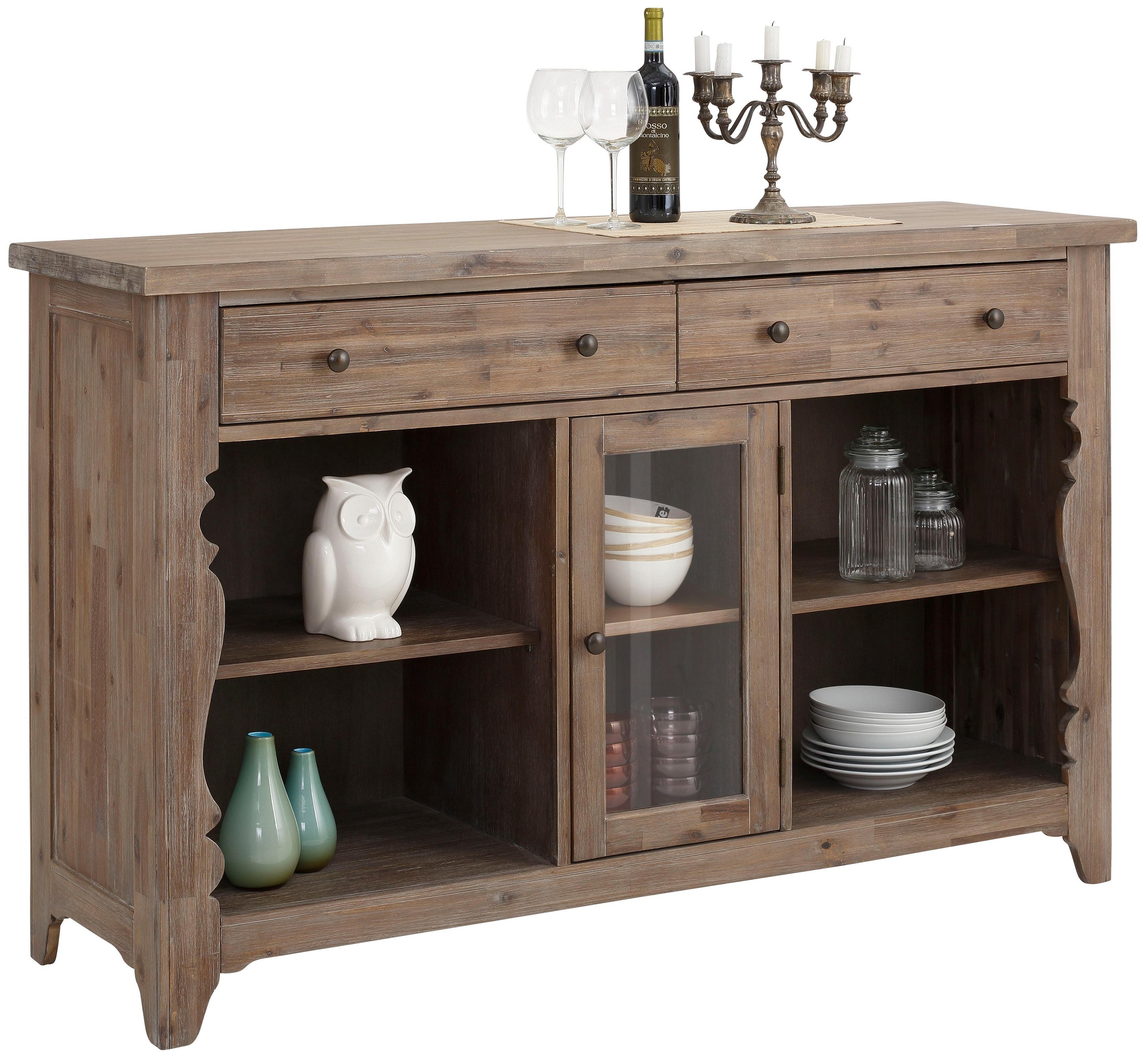 Image of Home affaire Sideboard »Magnolia«, im rustikalem Flair, aus massivem Akazienholz bei Ackermann Versand Schweiz