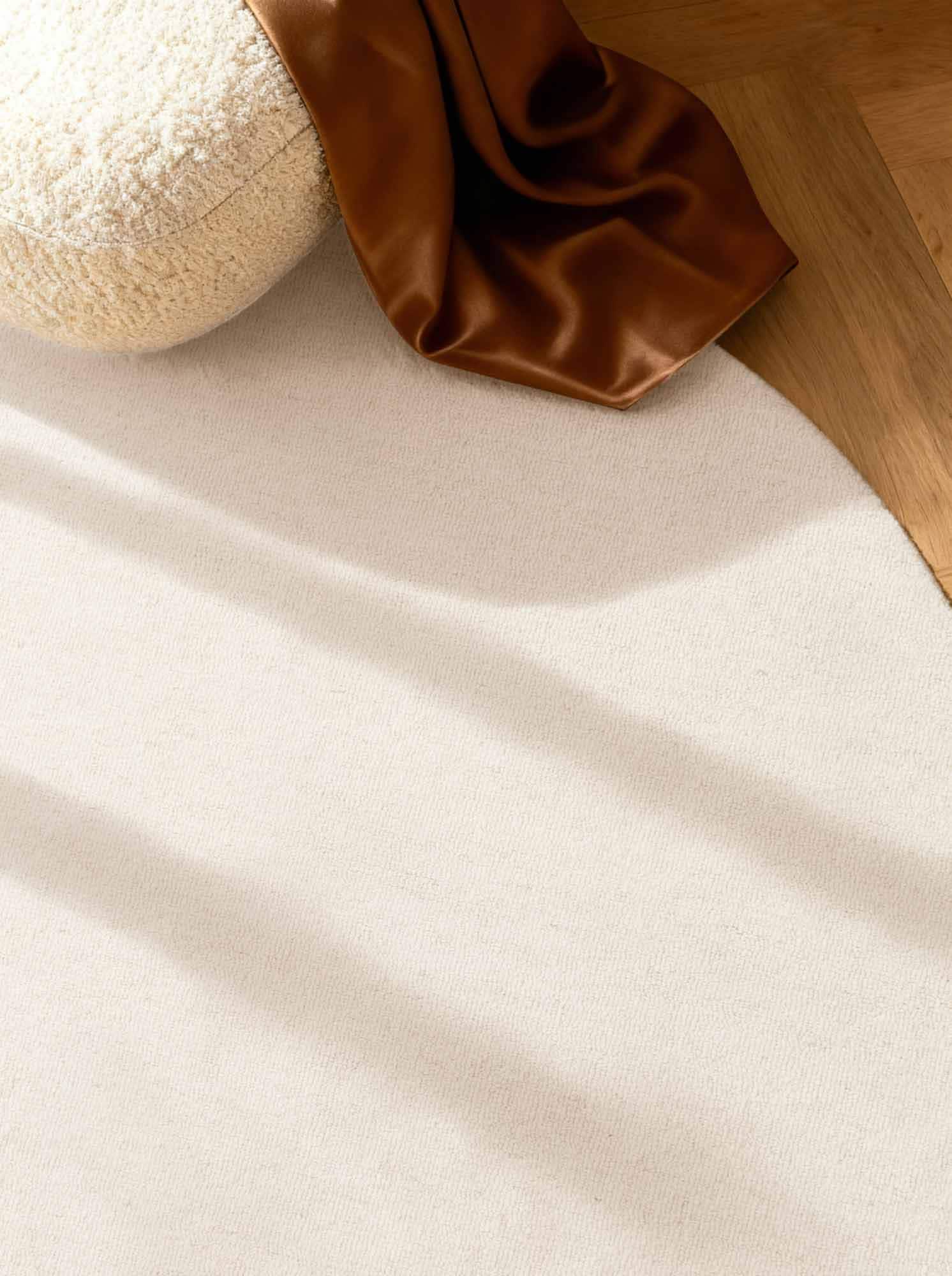 ELLE DECORATION Tapis en laine »Knots« Rond 13 mm Höhe handtuft, laine, rond, bouclé fin, salon, chambre, naturel